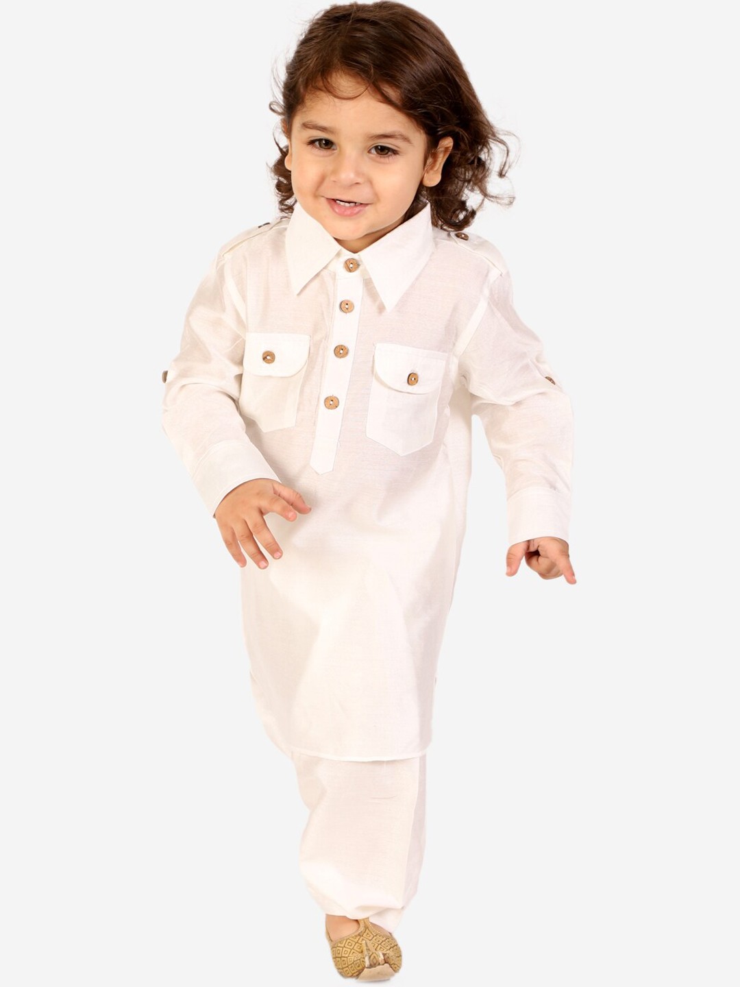 

KID1 Boys Pathani Kurta With Salwar, White