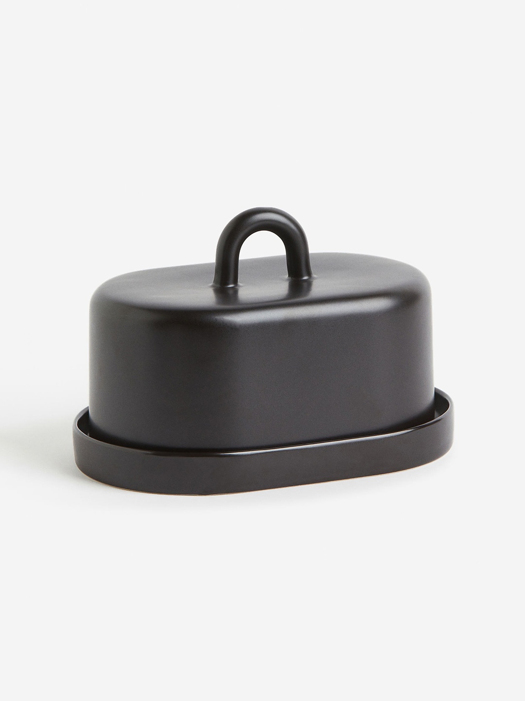 

H&M Black Glazed Stoneware Butter Dish