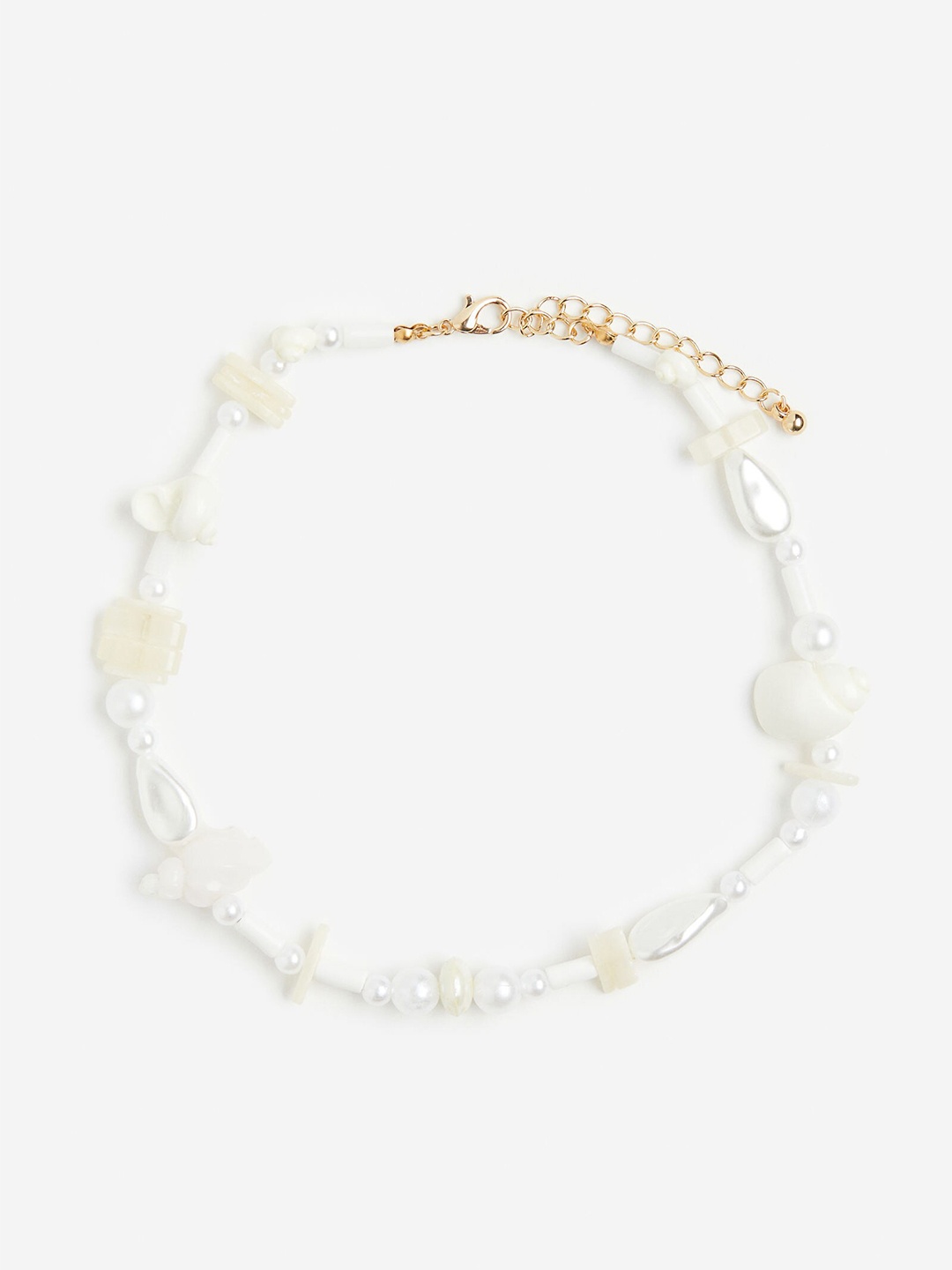 

H&M Beaded Short Necklace, White