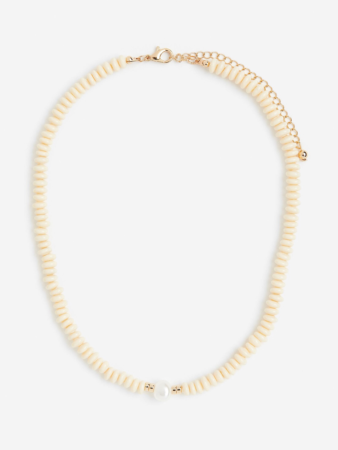 

H&M Beaded Necklace, Beige
