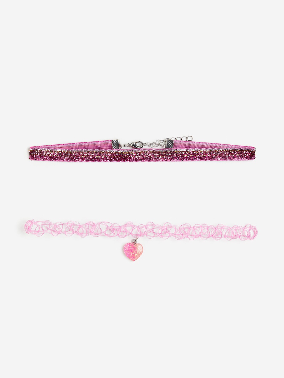 

H&M Girls Pack Of 2 Designed Necklace, Pink
