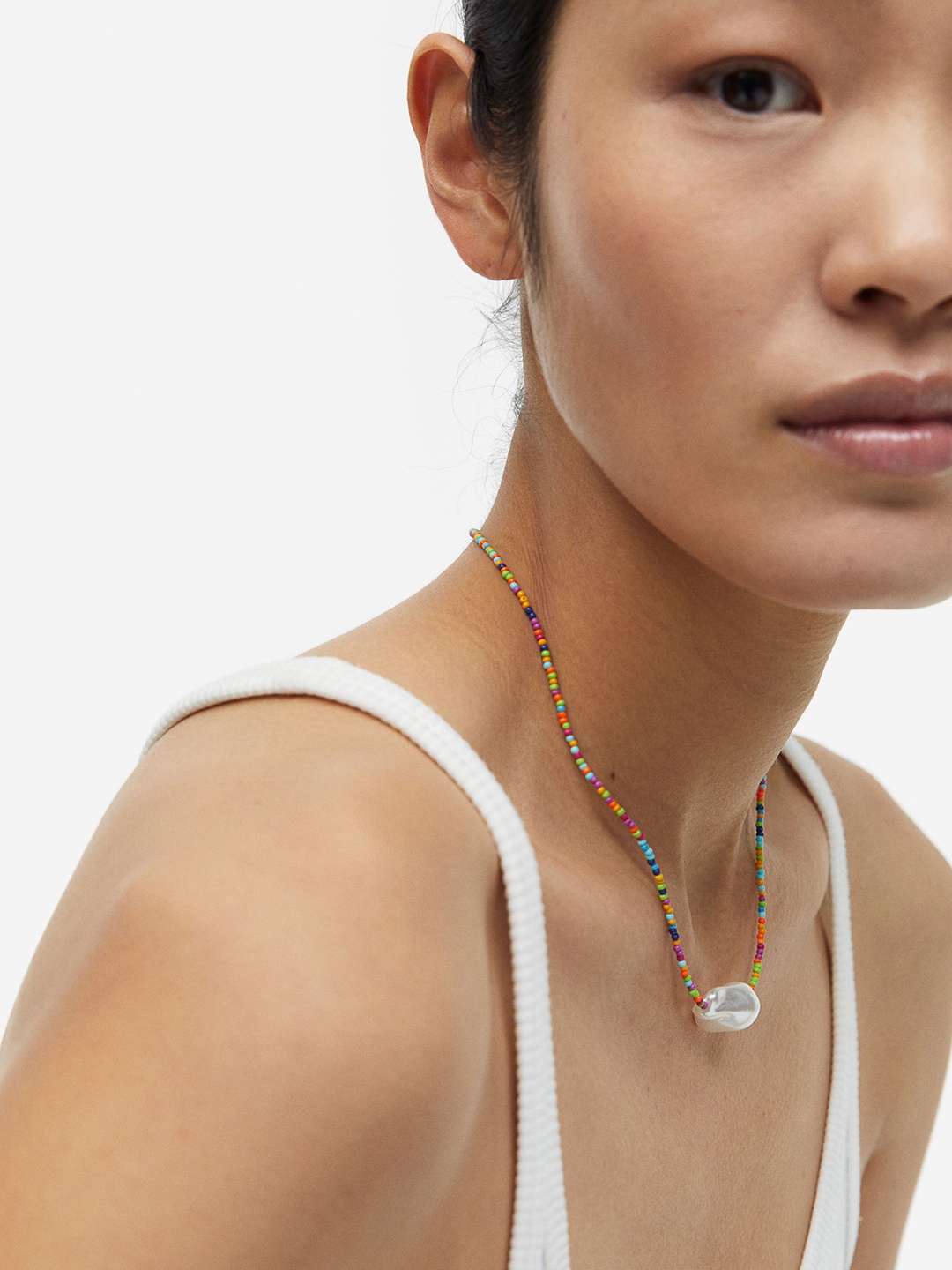 

H&M Beaded Necklace, Gold