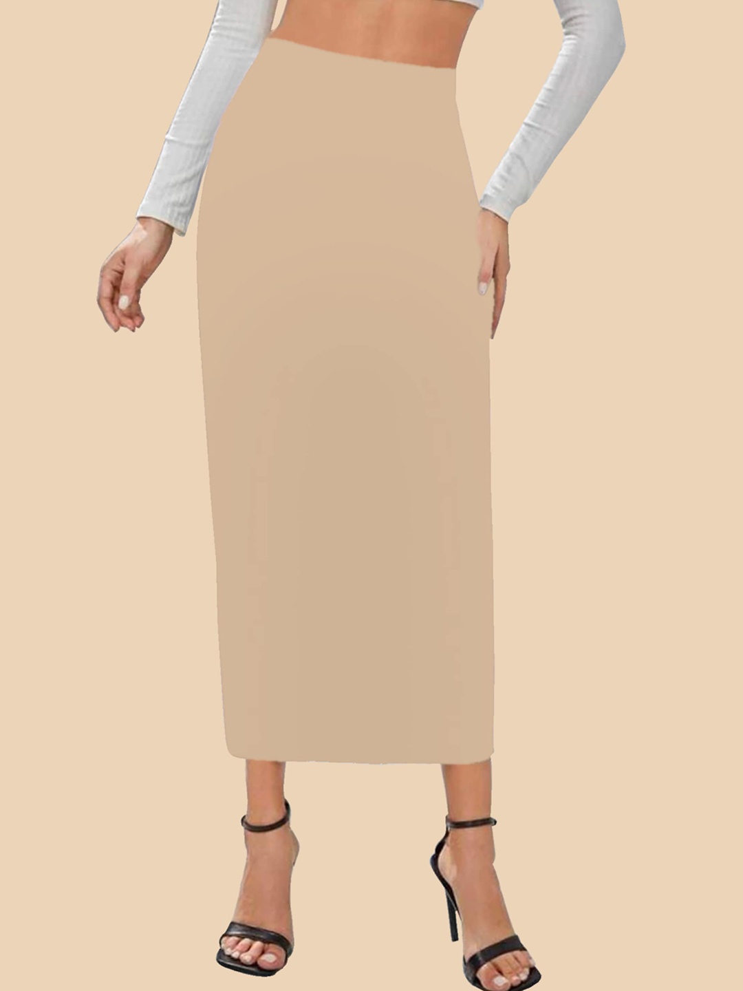 

Dream Beauty Fashion Midi-Length Pencil Skirt, Beige