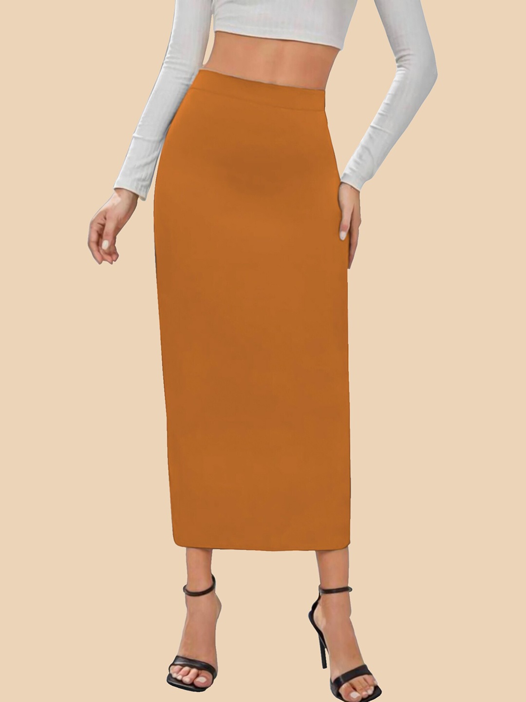 

Dream Beauty Fashion Knitted Pencil Midi Skirt, Mustard