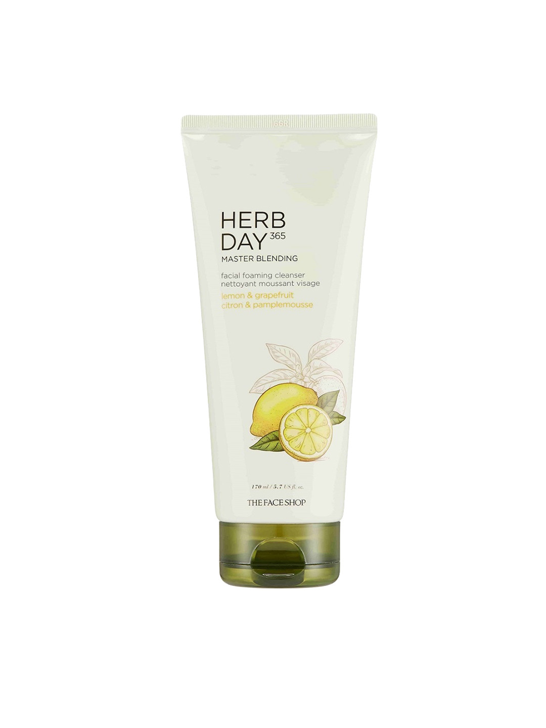 

The Face Shop Herb Day 365 Master Blending Foaming Cleanser-Lemon & Grapefruit - 170 ml, White
