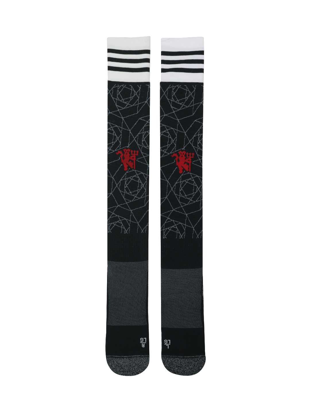 

ADIDAS Unisex Patterned Aeroready MUFC H Knee Length Football Socks, Black