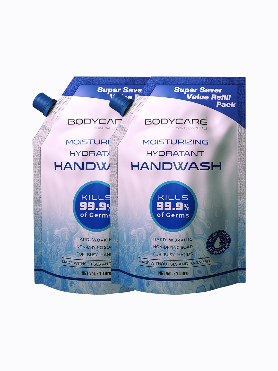 

MY BODYCARE Set of 2 Moisturizing Hydrant Germ Protection Handwash with CHG - 1 litre Each, Blue