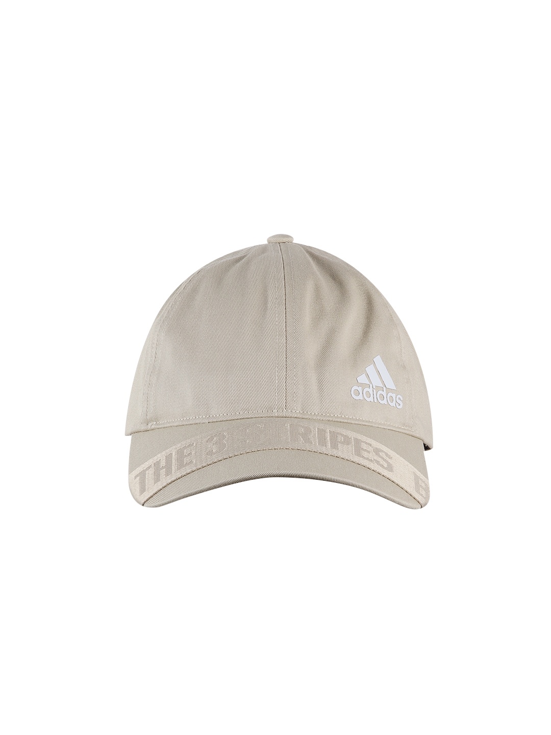 ADIDAS Unisex Typography Printed Pure Cotton MH Training Baseball Cap, Beige
