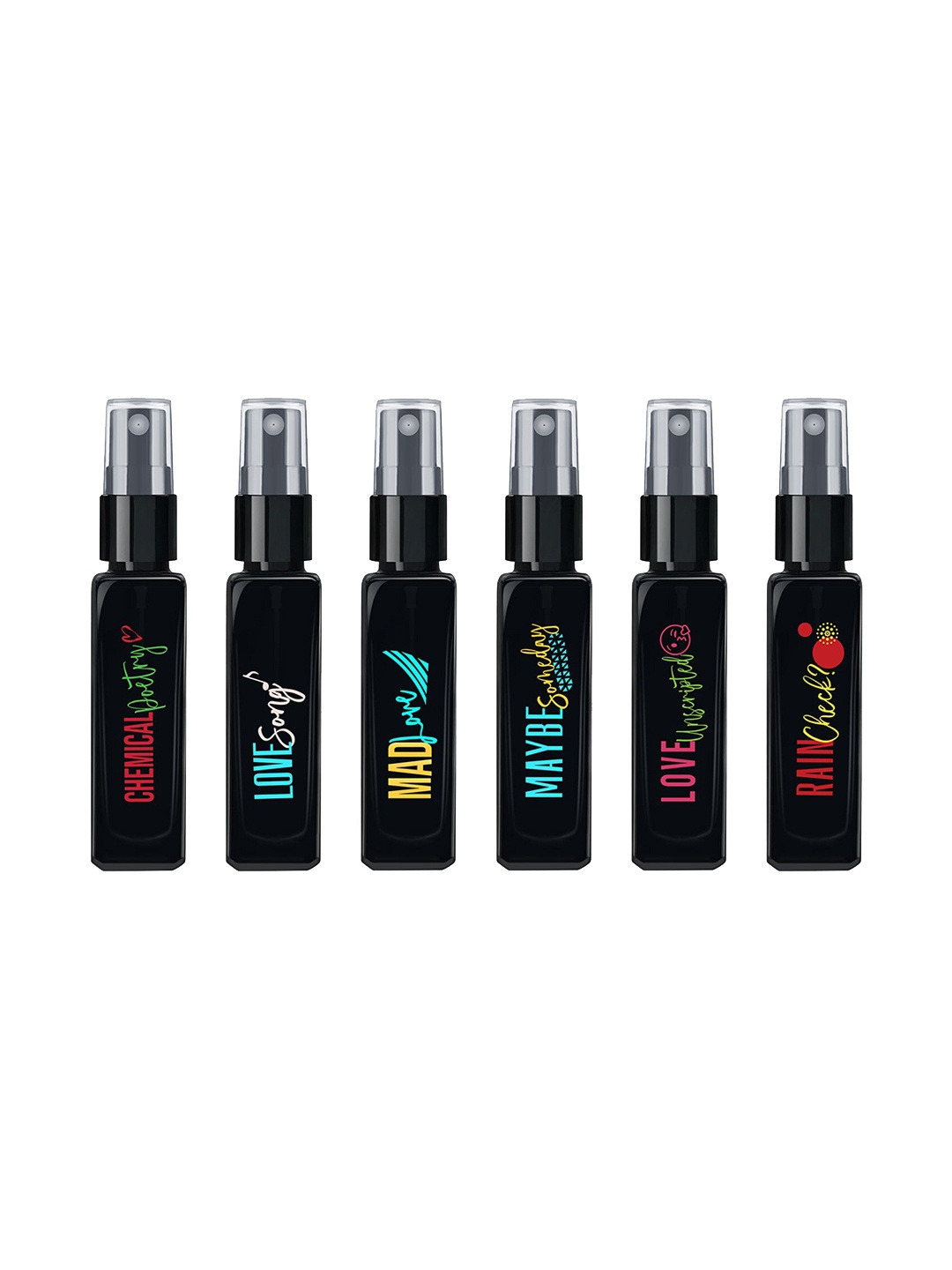 

Maryaj Set Of 6 Pocket Friendly Eau De Perfum - 8 ml Each, Black