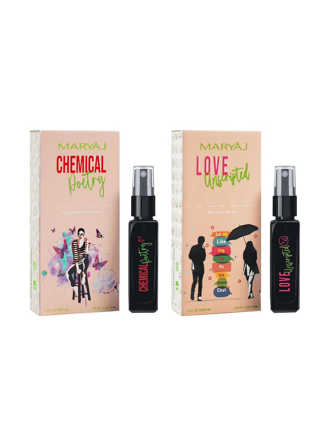 

Maryaj Set Of 2 8ml Each Chemical Poetry - Love Unscripted, Black
