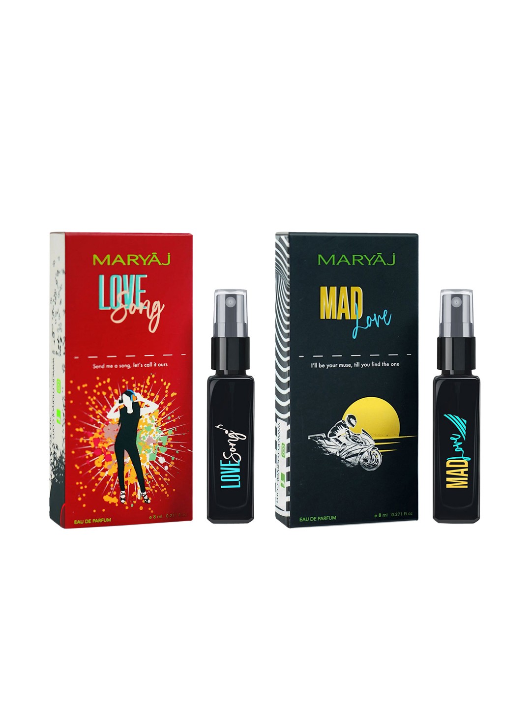 

Maryaj Set Of 2 Pocket Friendly Eau De Parfum - 8 ml Each, Black