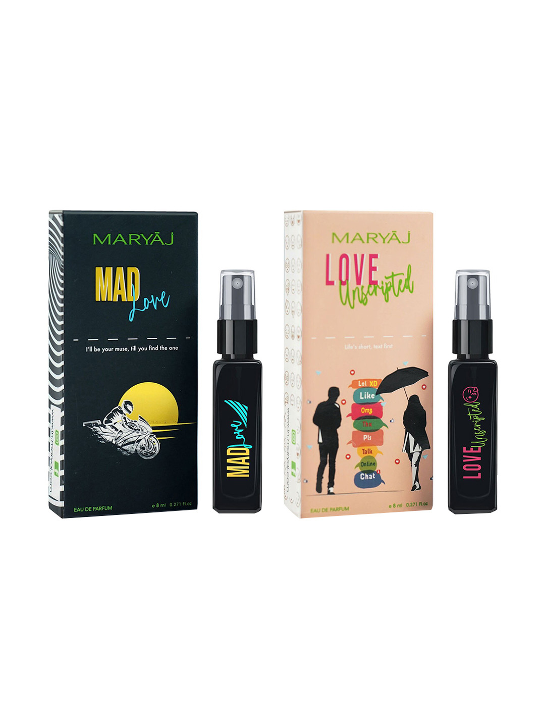 

Maryaj Set Of 2 Pocket Friendly EP 8ml Each - Mad Love & Love Unscripted, Black