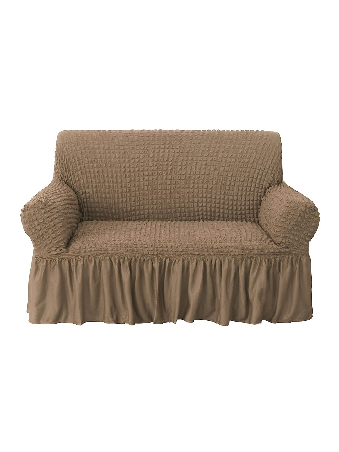 

HOUSE OF QUIRK Brown Stretchable 4-Seater Sofa Cover