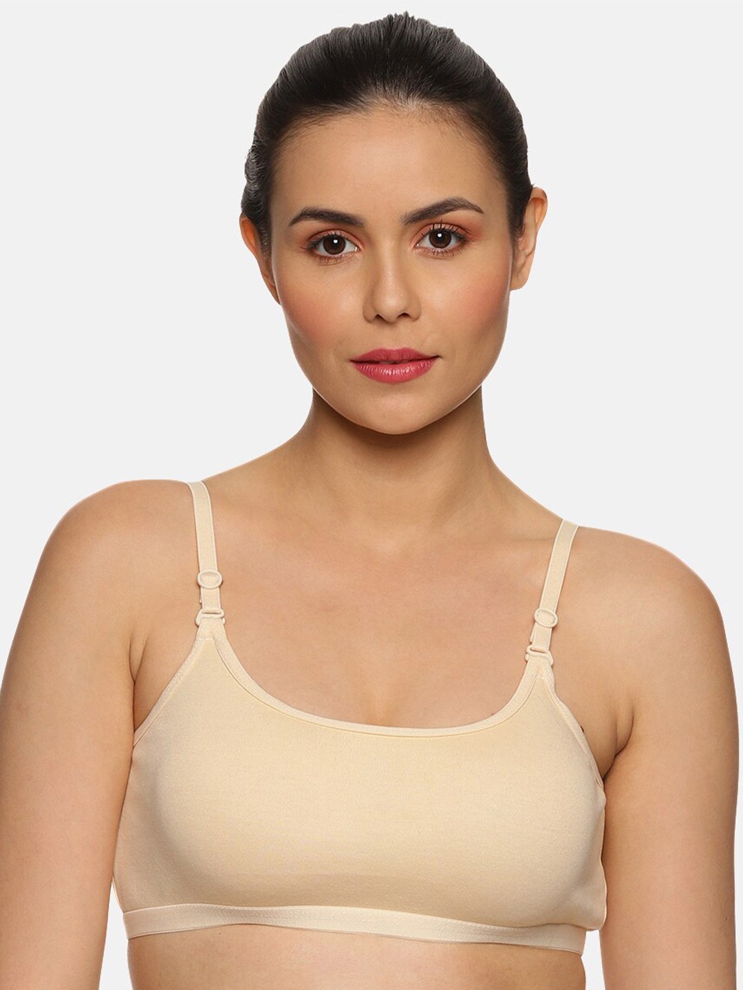 

NOT YET by us Seamless Super Support Non-Padded Cotton Bra, Cream