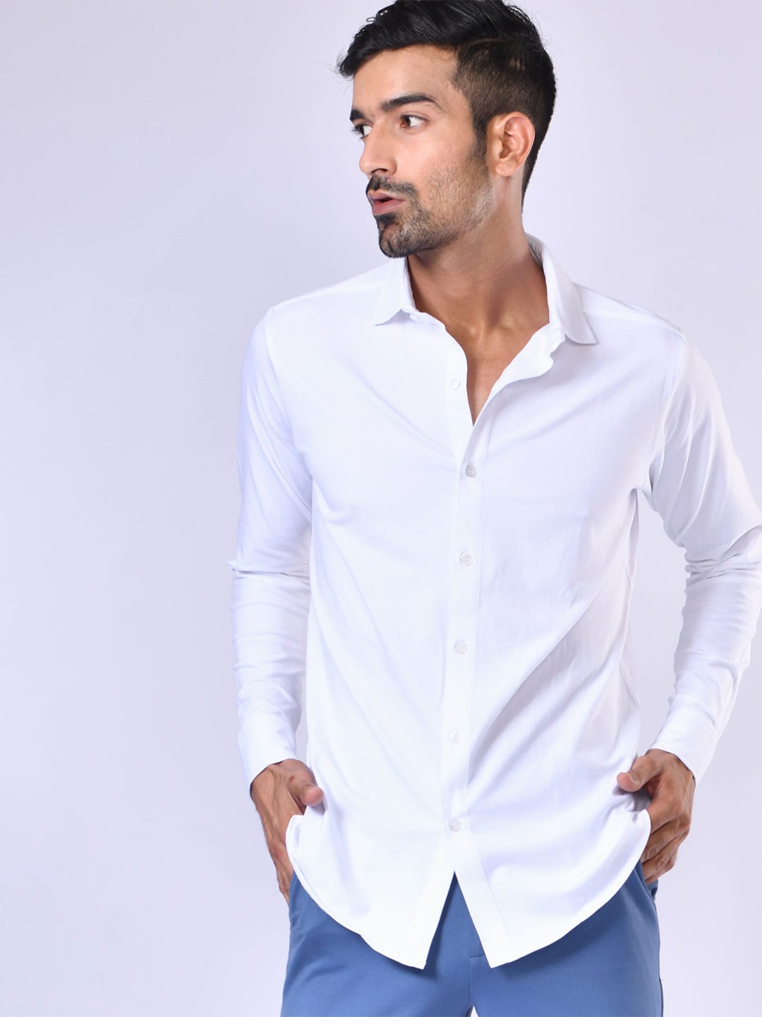 

Beyours Men Classic Opaque Casual Shirt, White