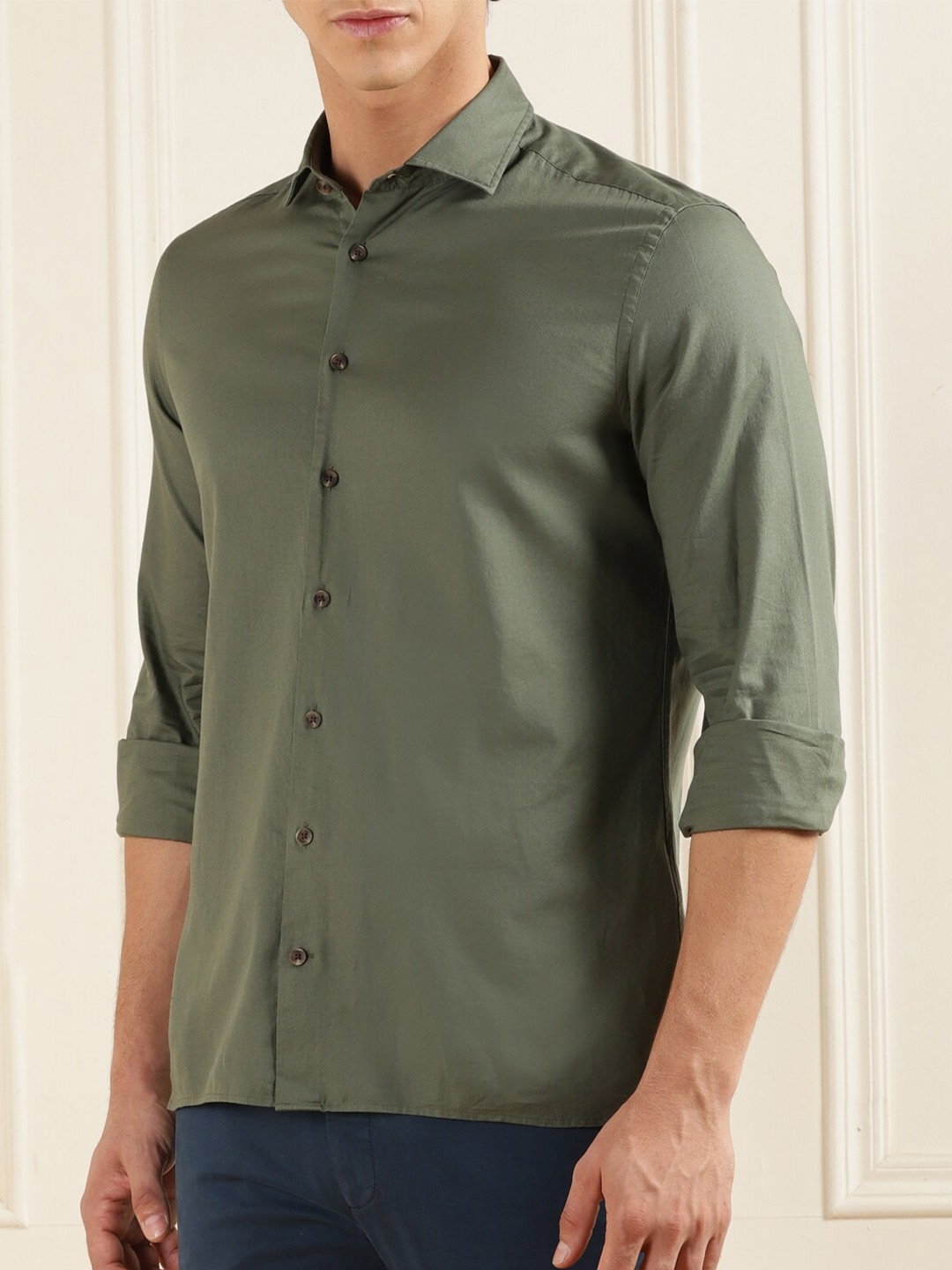 

HACKETT LONDON Opaque Cotton Casual Shirt, Green