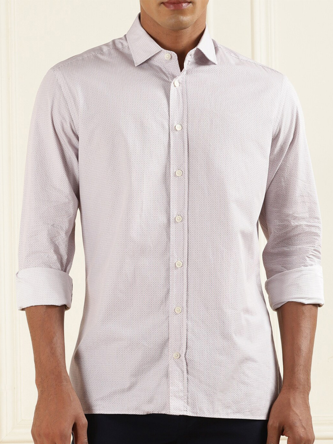 

HACKETT LONDON Micro Ditsy Printed Cotton Casual Shirt, Blue