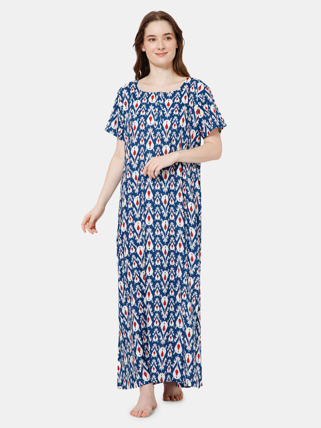 

NAIDU HALL Printed Maxi Nightdress, Blue
