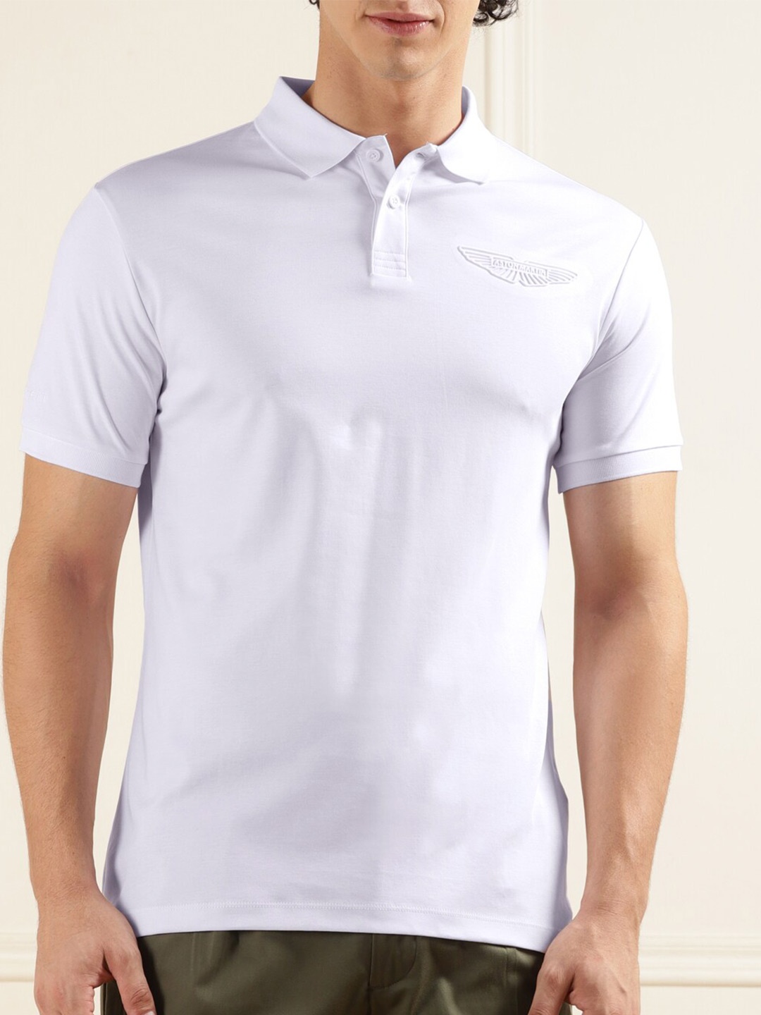 

HACKETT LONDON Polo Collar Cotton T-shirt, White