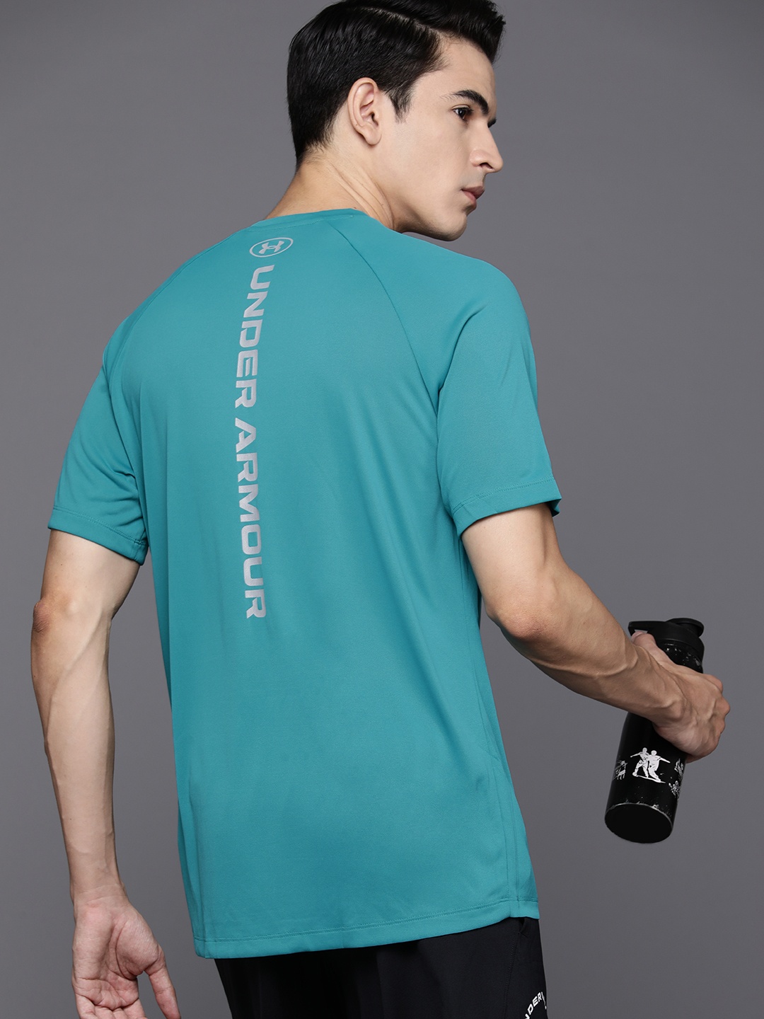 

UNDER ARMOUR Quick-Dry Tech Reflective Short Sleeves Sports T-shirt, Teal