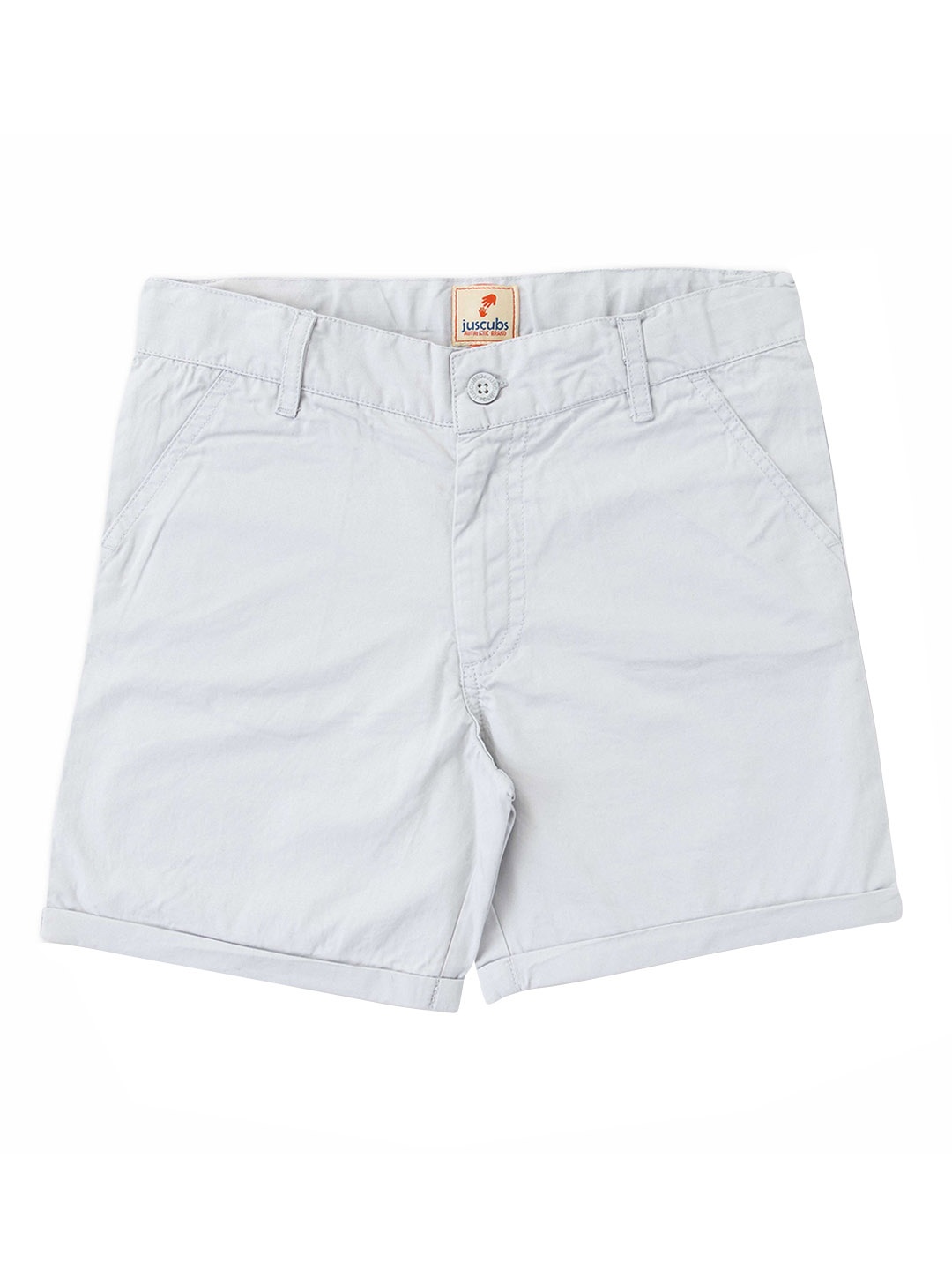 

JusCubs Boys Mid-Rise Cotton Shorts, Grey