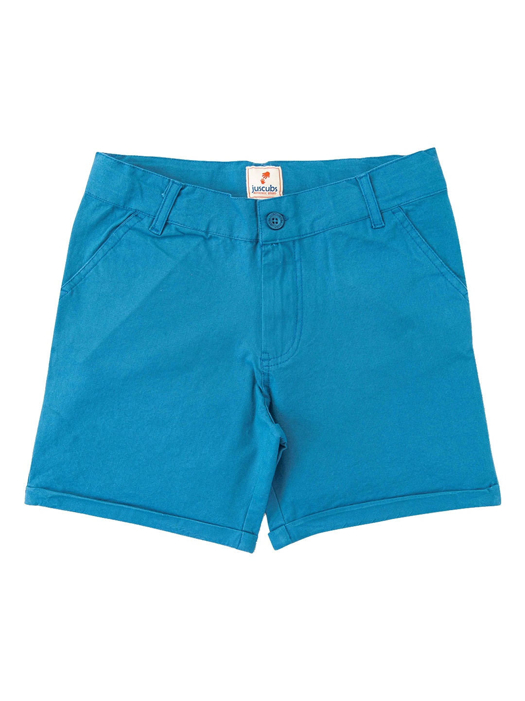 

JusCubs Boys Mid-Rise Cotton Shorts, Blue