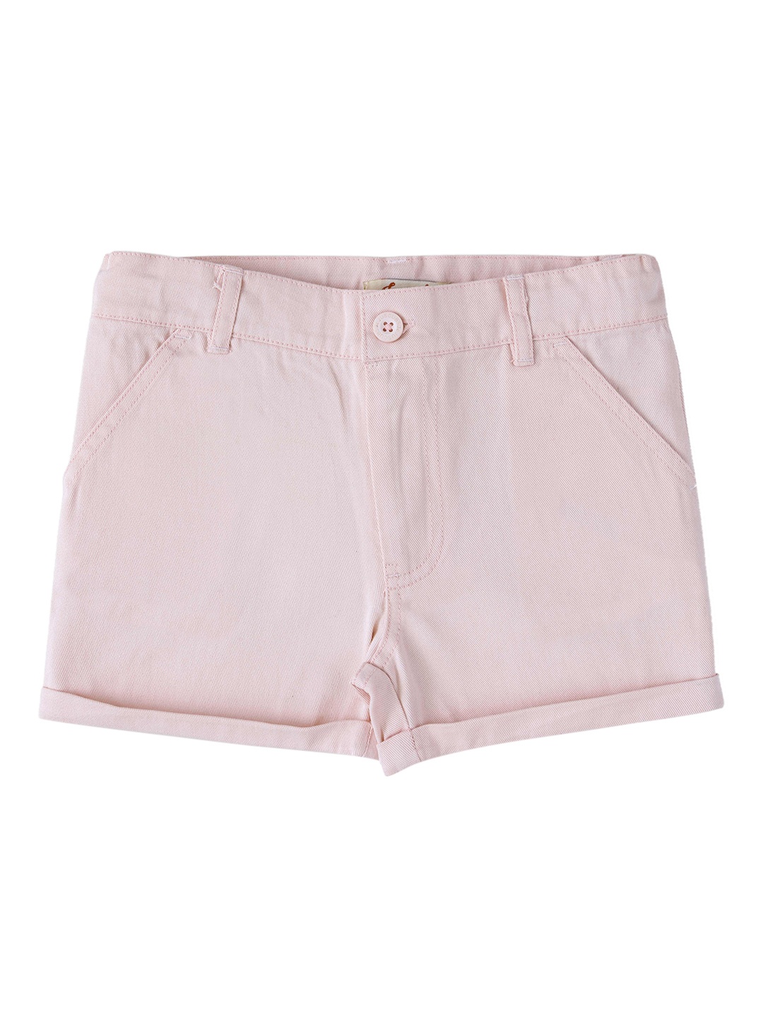 

JusCubs Girls Mid-Rise Cotton Shorts, Pink