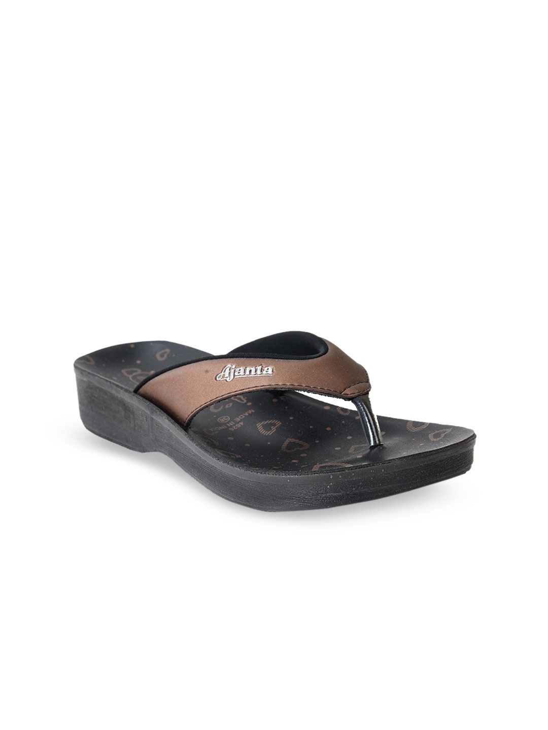 

Ajanta Printed Open Toe Flats, Black