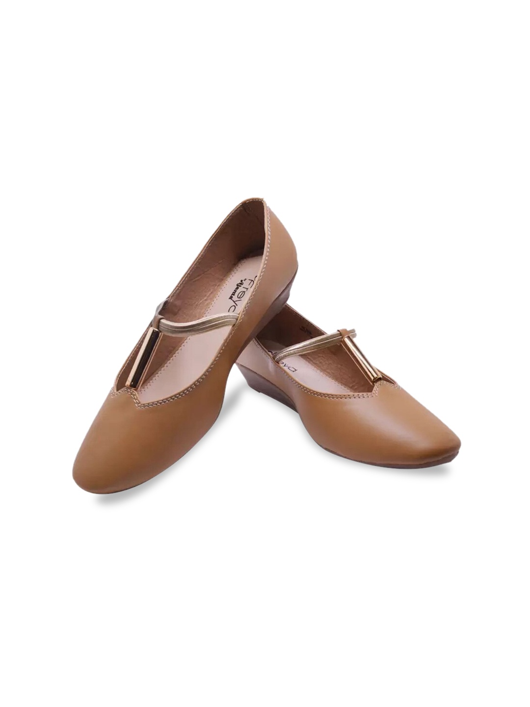 

Ajanta Round Toe Slip On Ballerinas, Brown