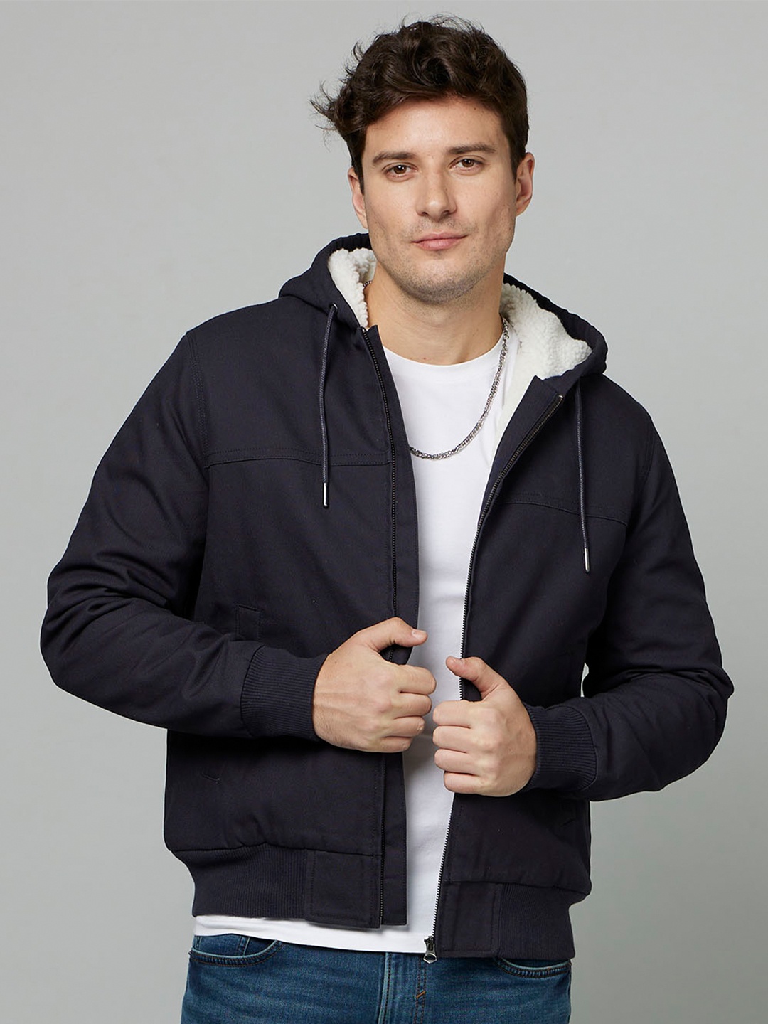 

Celio Hooded Padded Jacket, Navy blue
