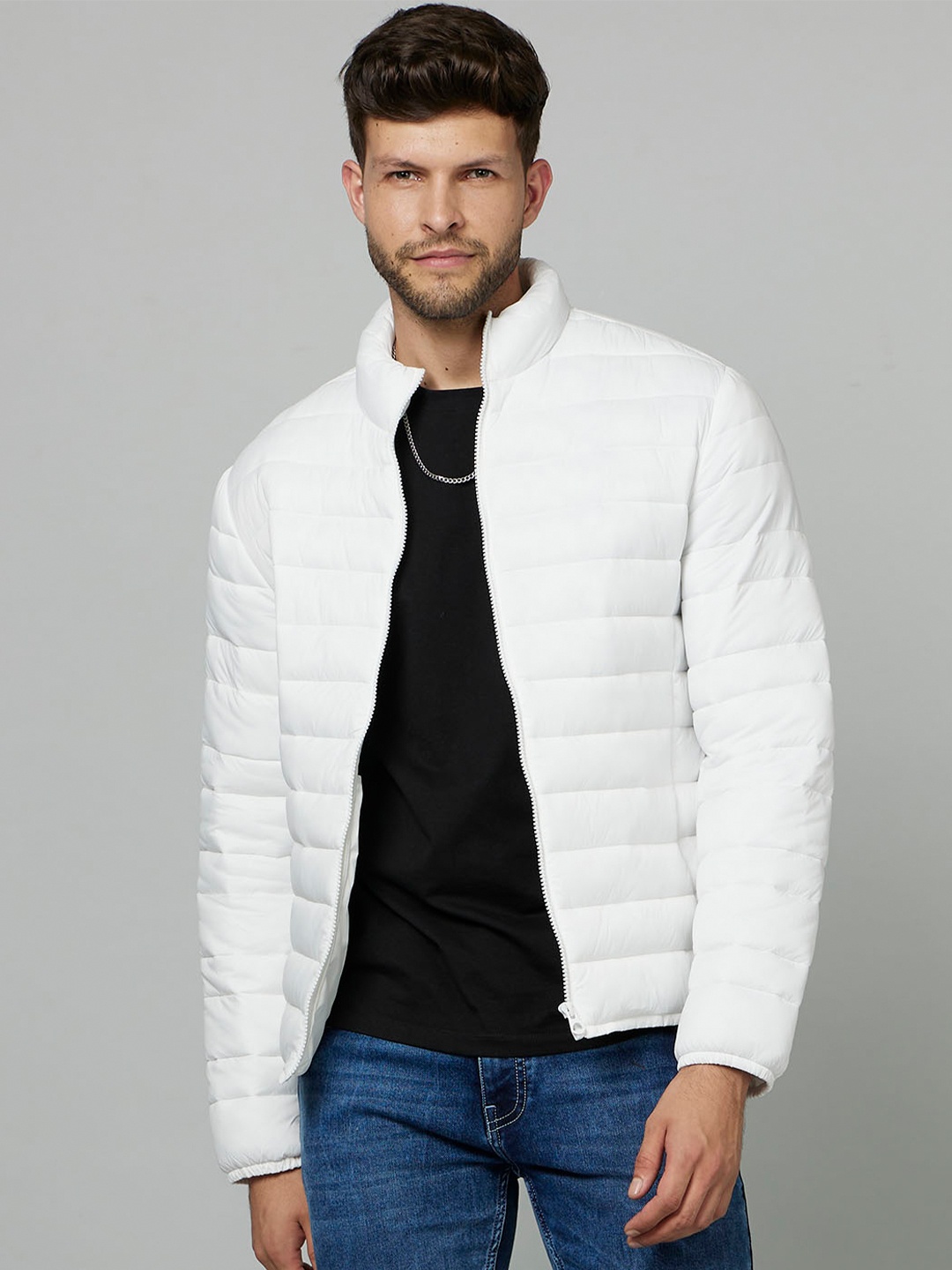 

Celio Mock Collar Padded Jacket, White