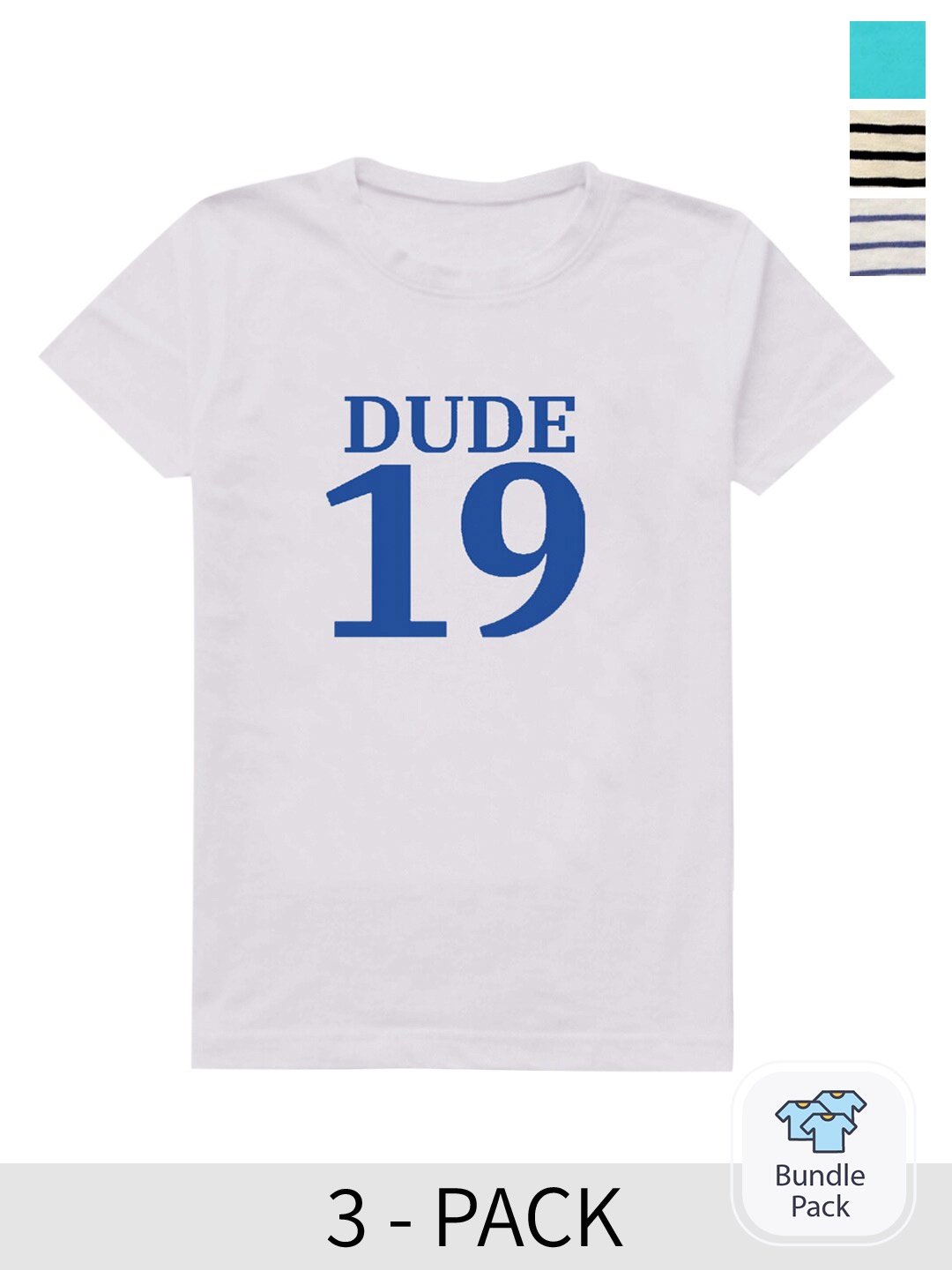 

A.T.U.N. Boys Pack of 3 Printed T-shirt, White
