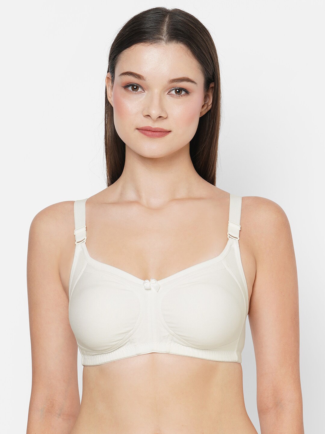 

Planetinner Full Coverage Non Padded Rapid-Dry Cotton T-shirt Bra With All Day Comfort, White