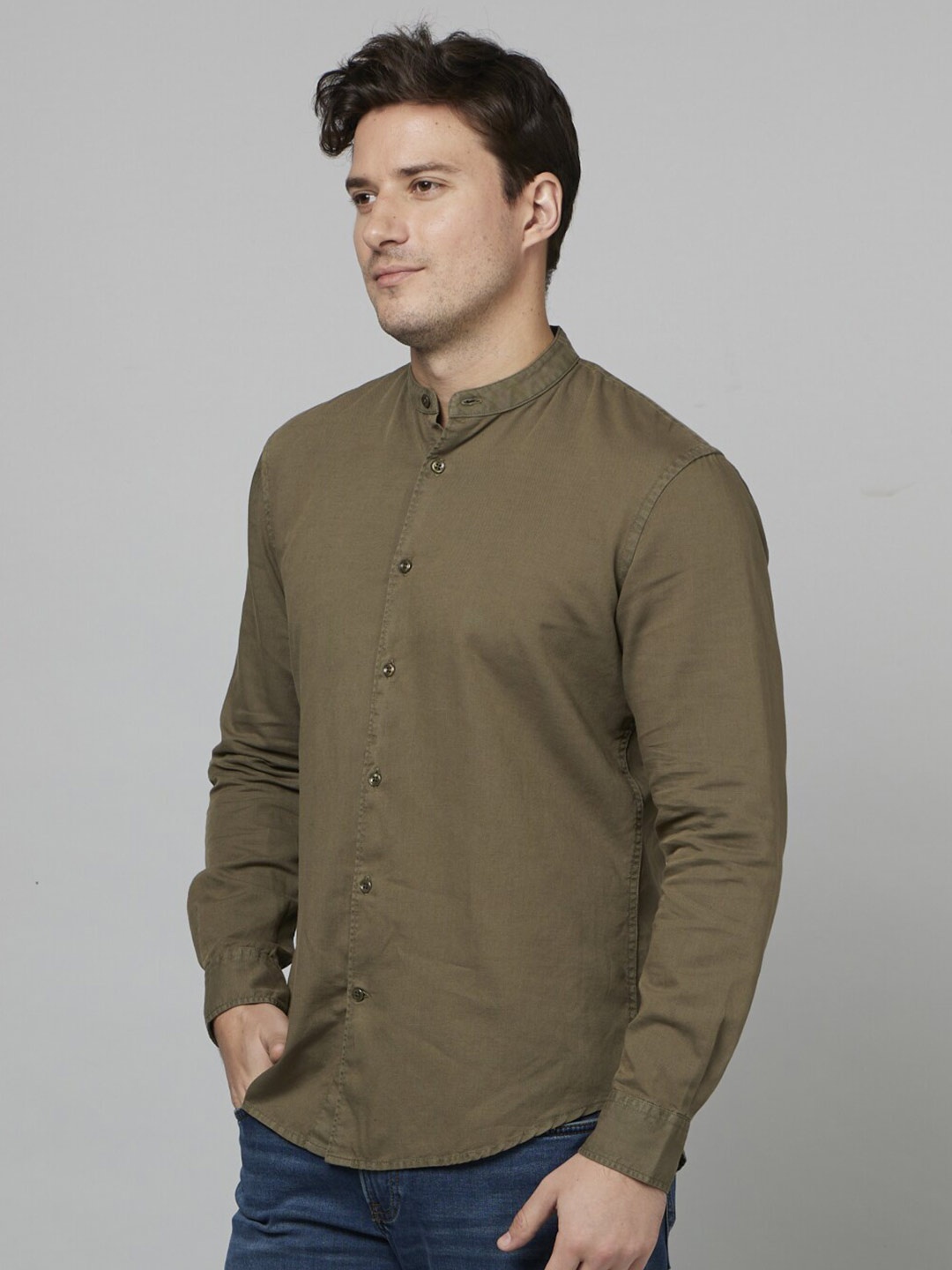 

Celio Classic Cotton Casual Shirt, Olive