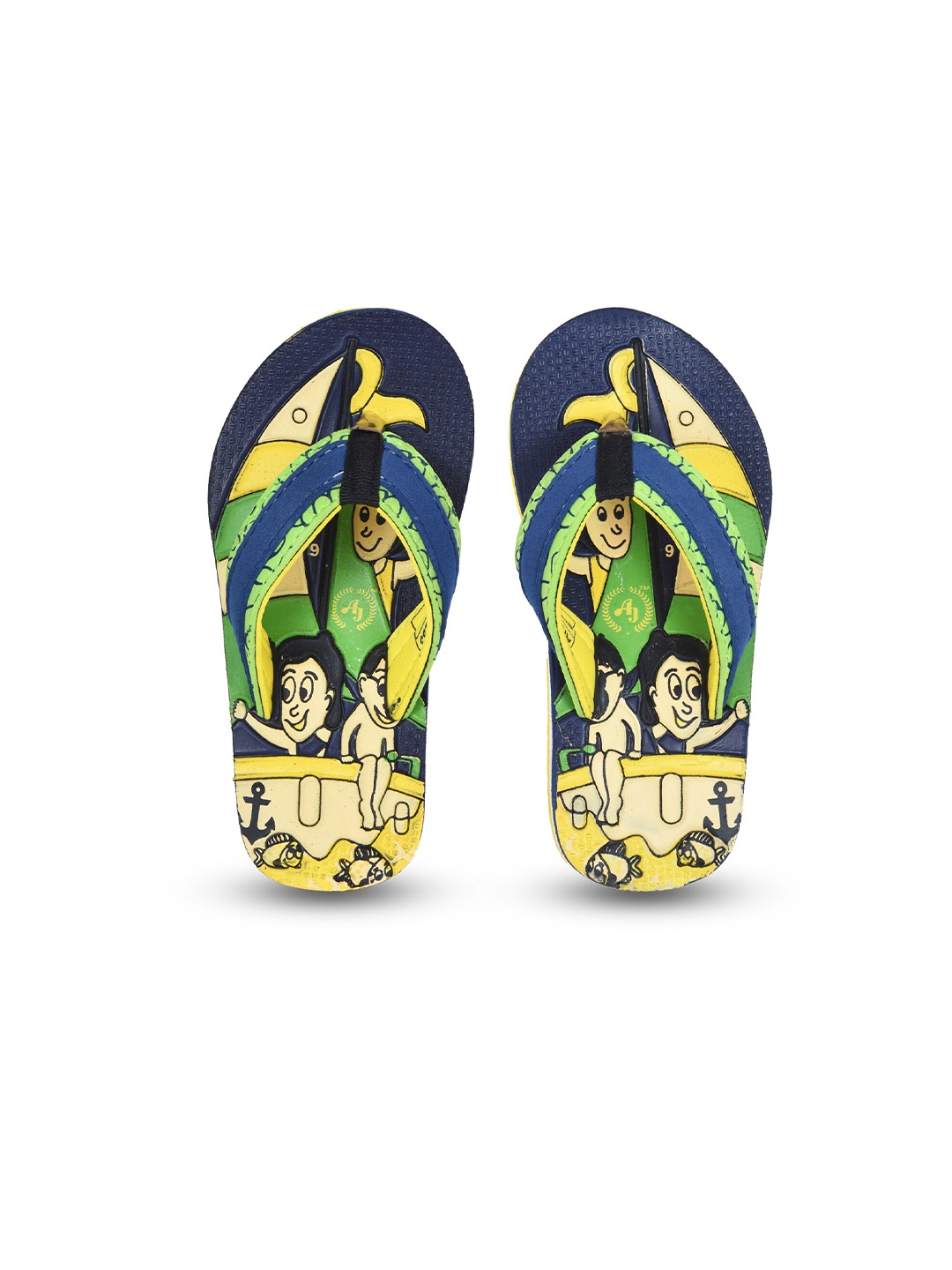 

IMPAKTO Boys Printed Thong Flip-Flops, Navy blue