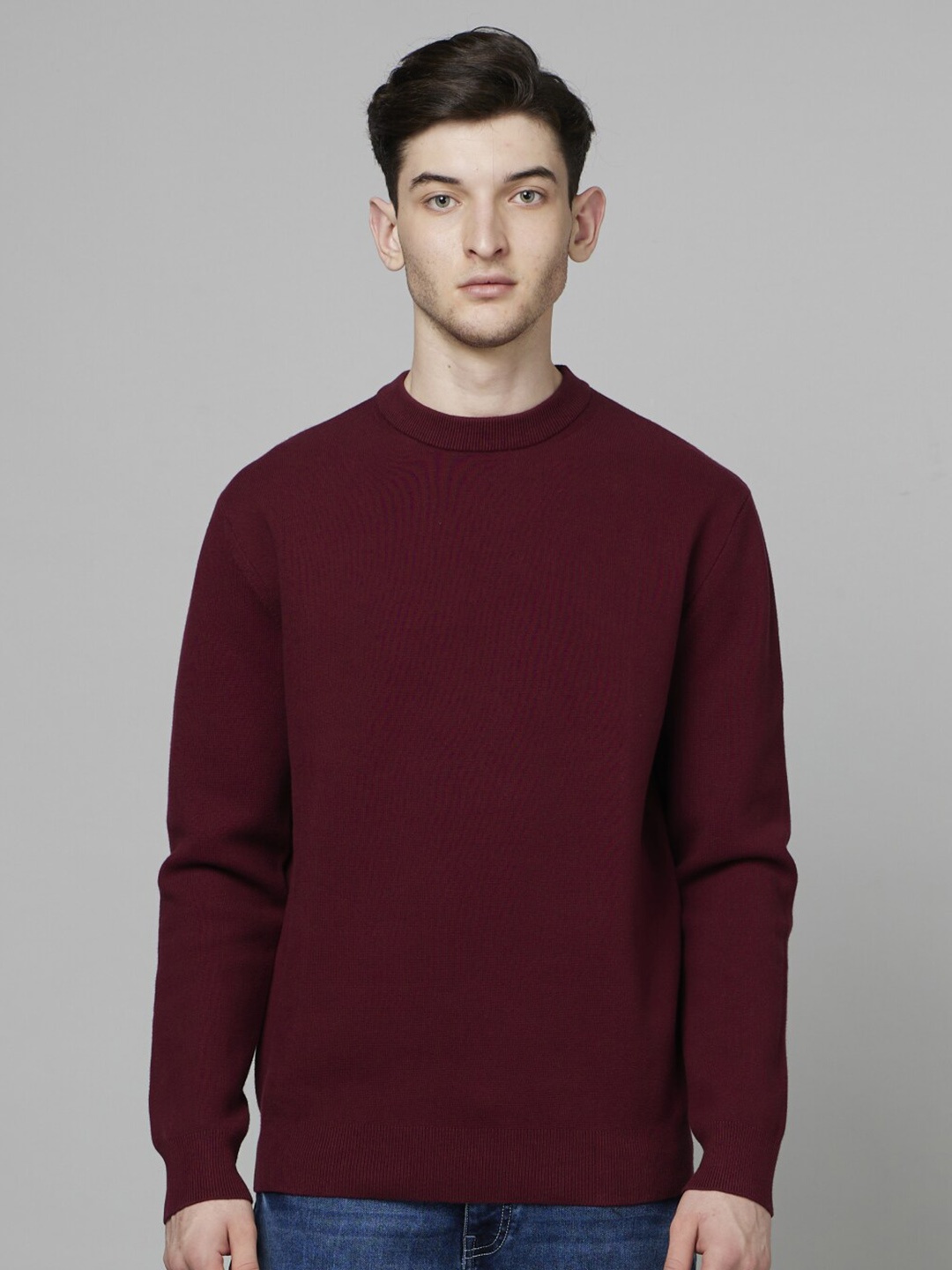 

Celio Long Sleeve Cotton Pullover, Maroon