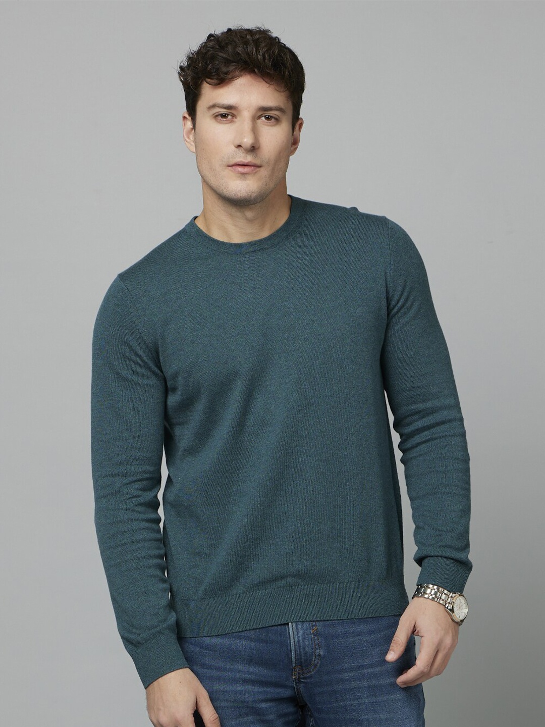

Celio Long Sleeve Cotton Pullover, Teal