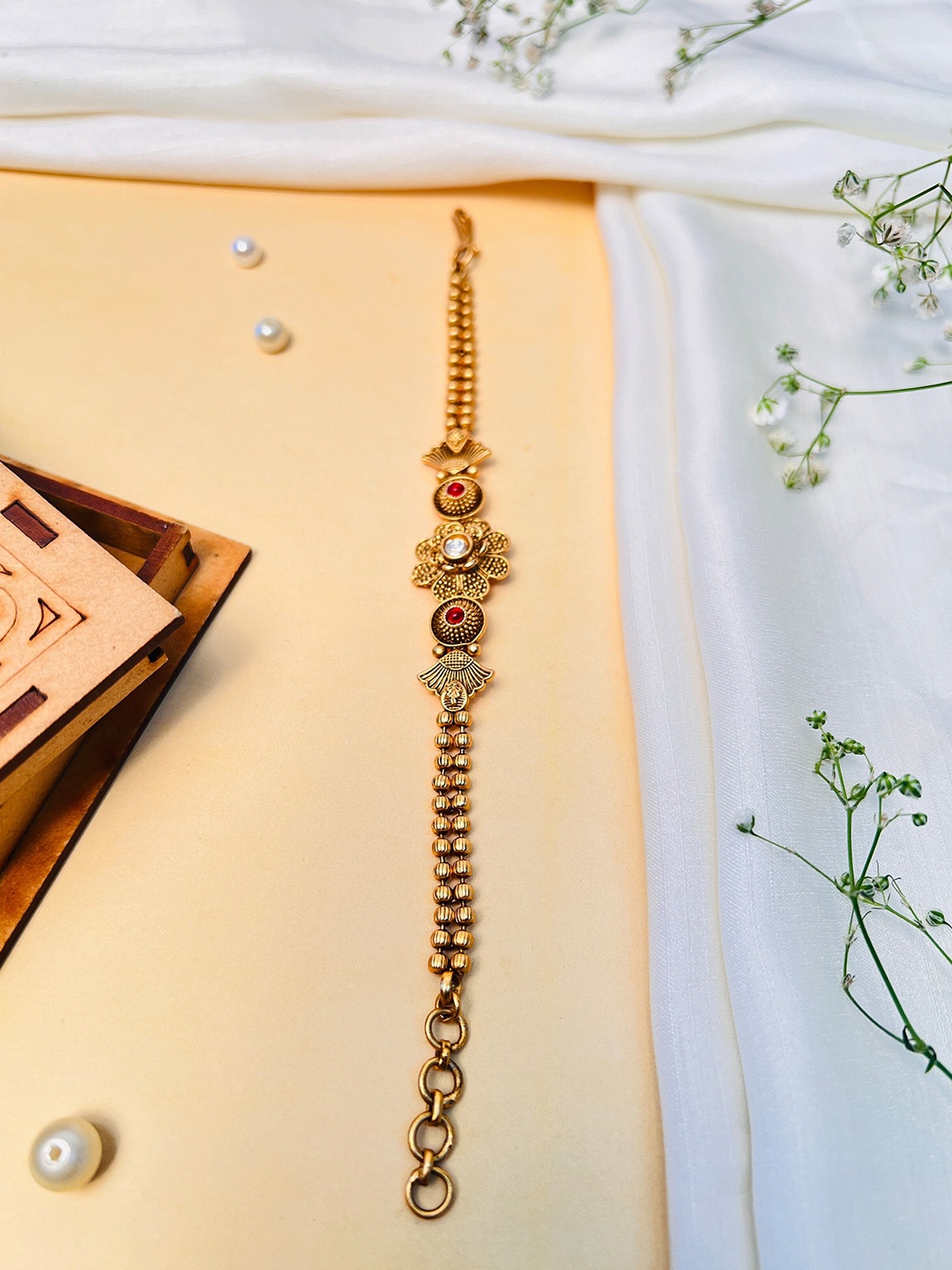

ABDESIGNS Gold-Plated Antique Wraparound Bracelet