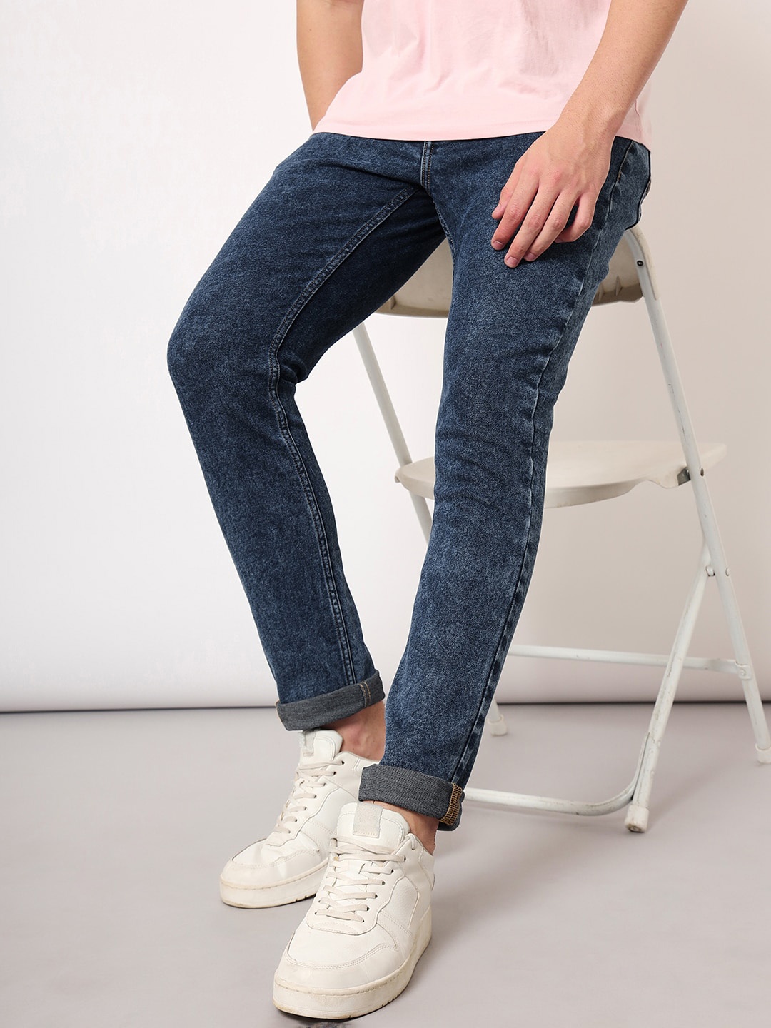 

Lee Men Bruce Skinny Fit Clean Look Stretchable Jeans, Blue