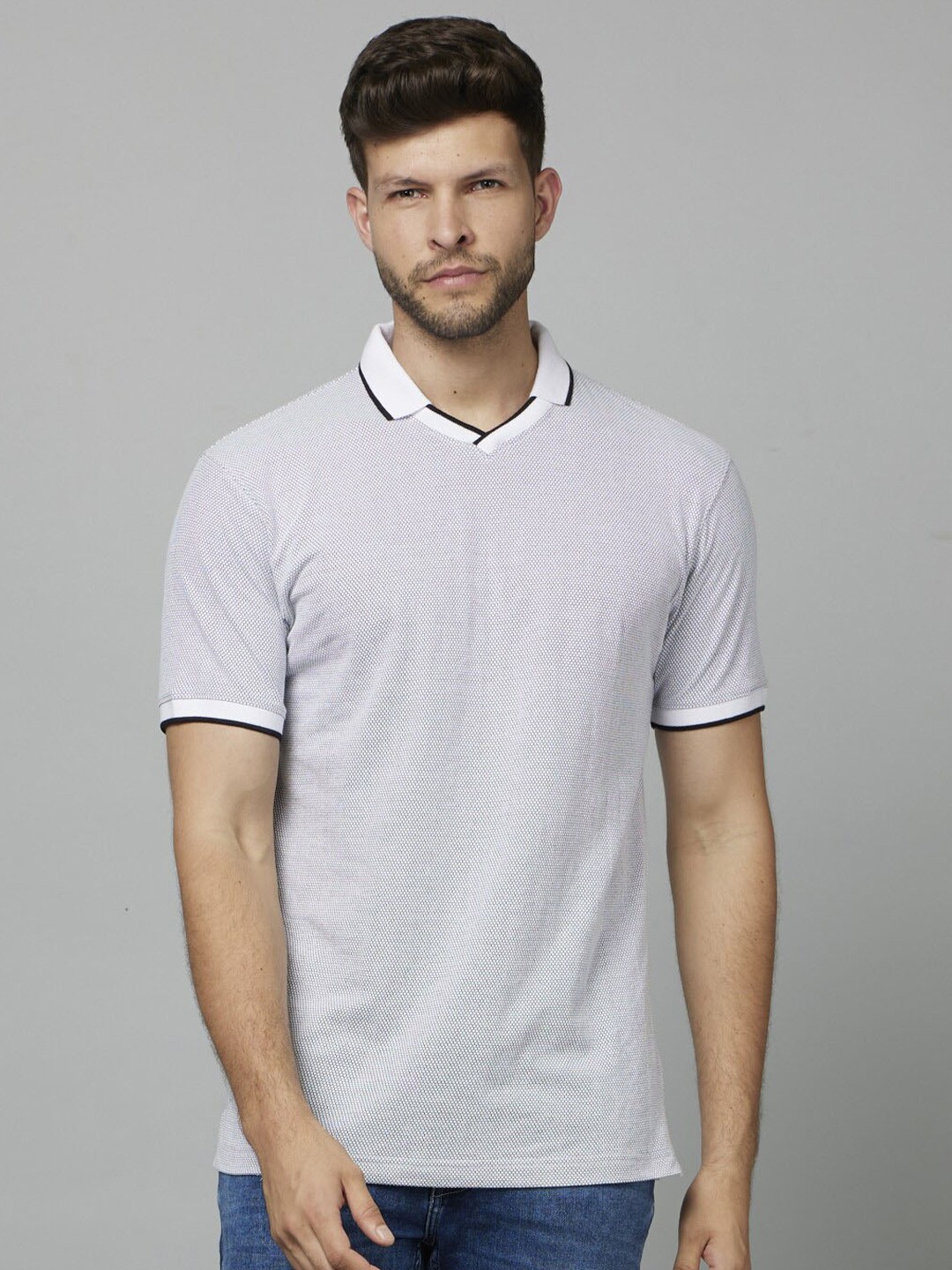

Celio Polo Collar Cotton T-shirt, Grey