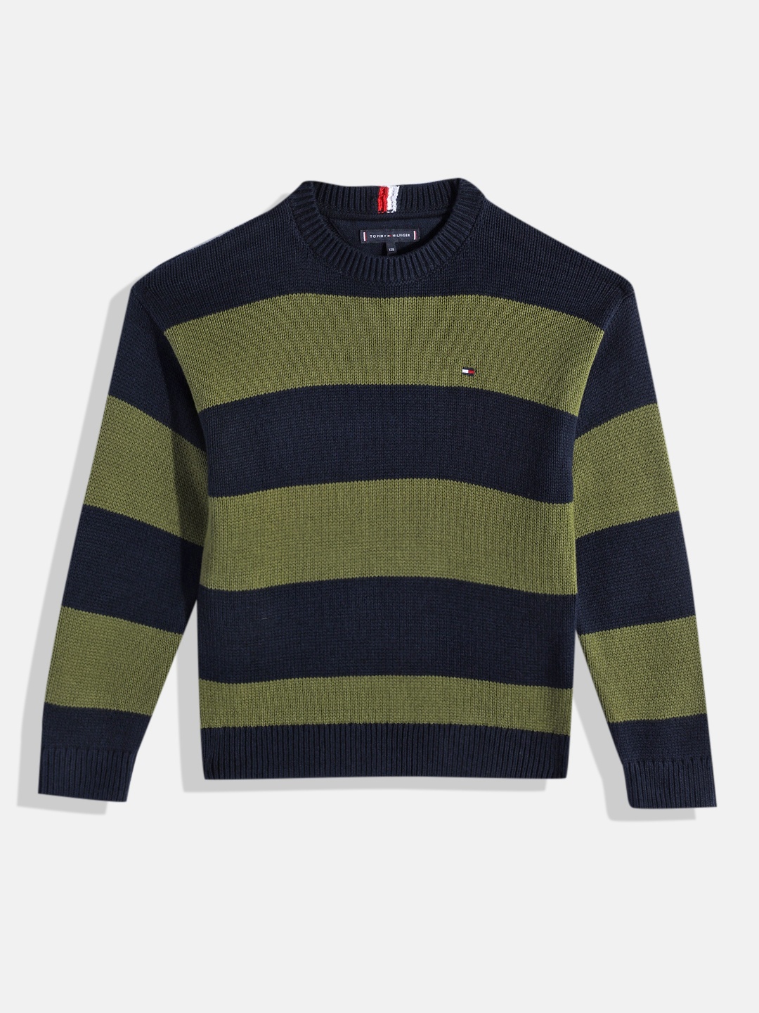 

Tommy Hilfiger Boys Striped Knitted Pullover, Navy blue