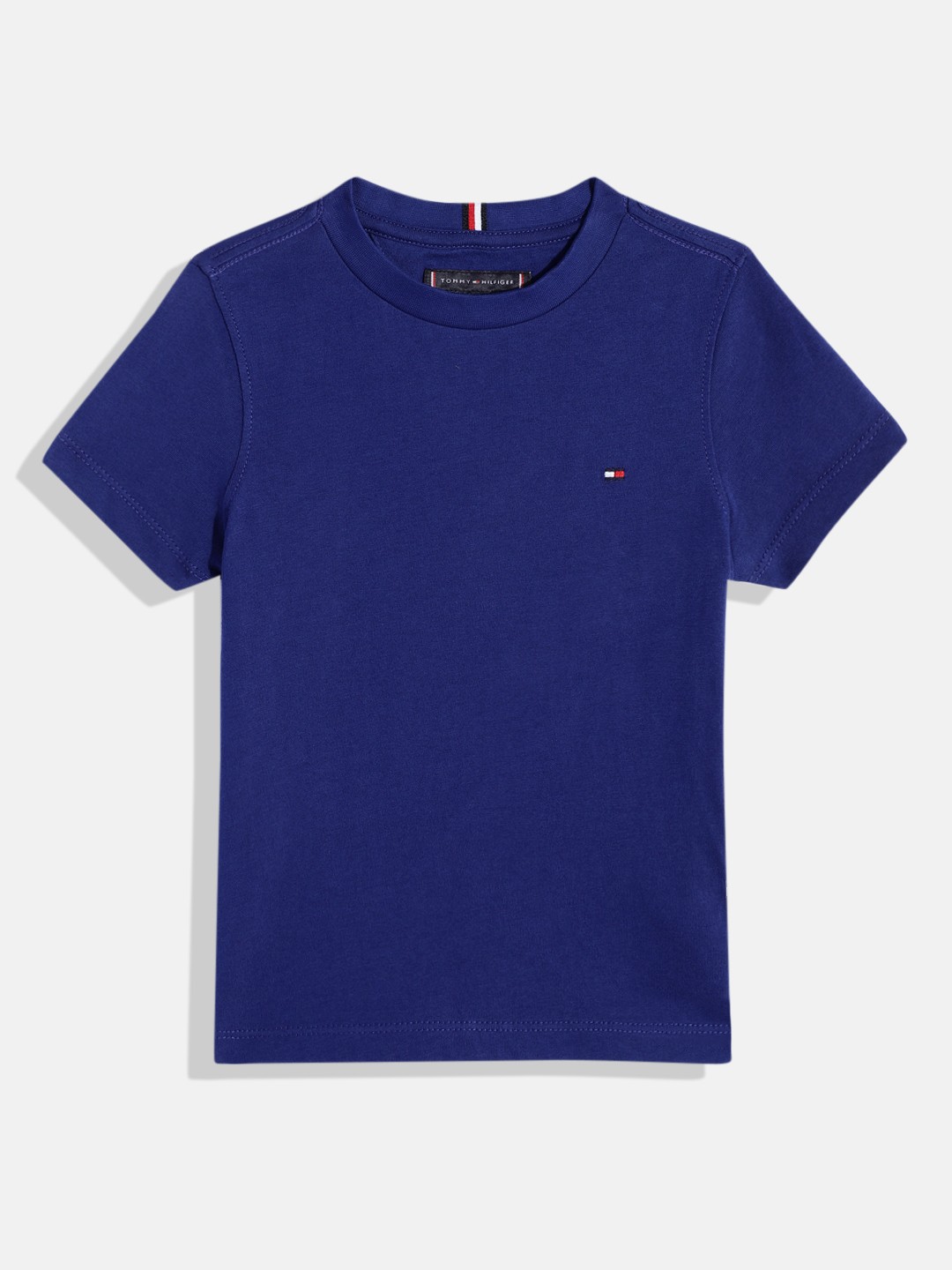 

Tommy Hilfiger Boys Solid Pure Cotton T-shirt, Blue
