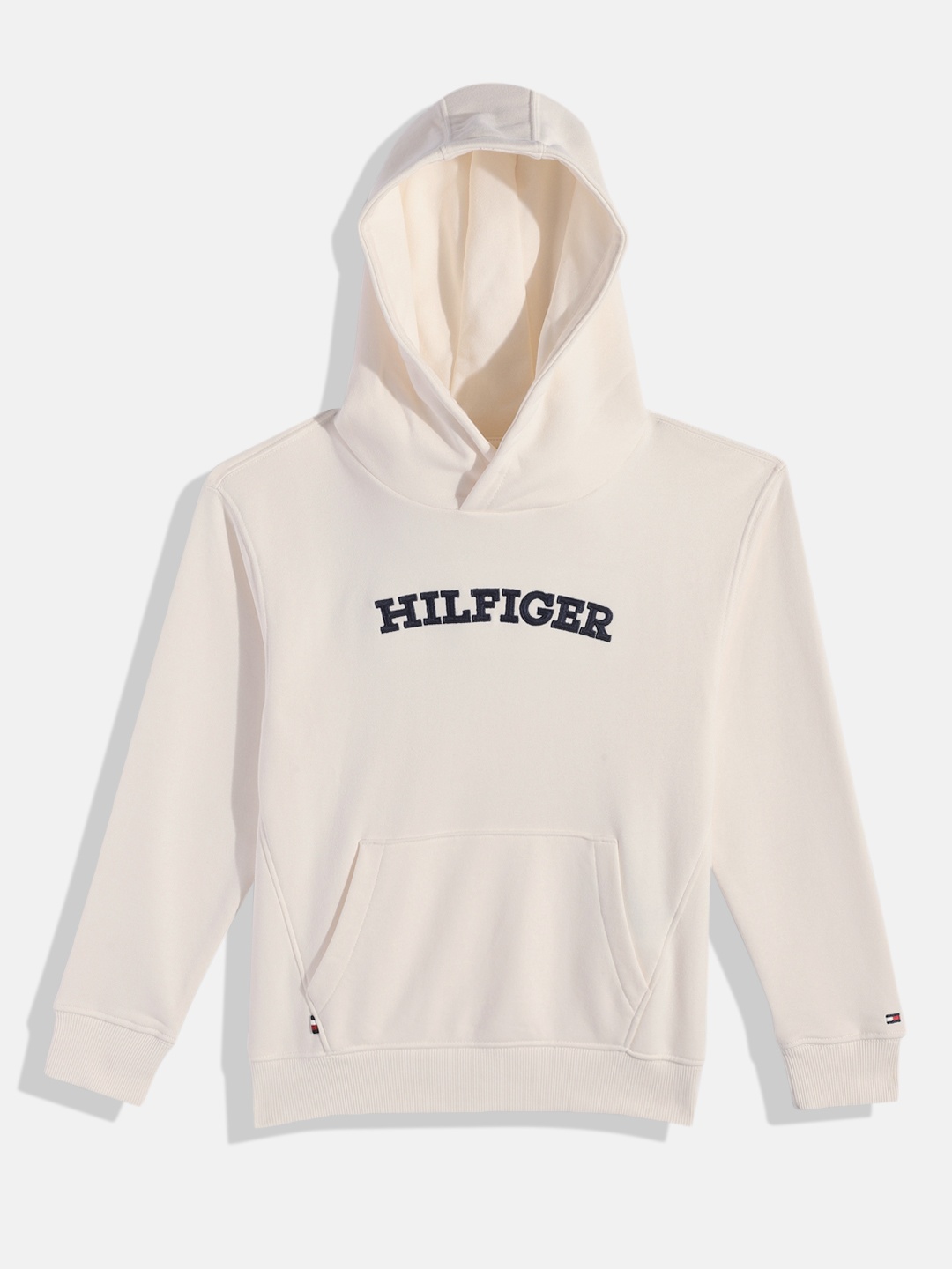 

Tommy Hilfiger Boys Brand Logo Printed Hooded Sweatshirt, White