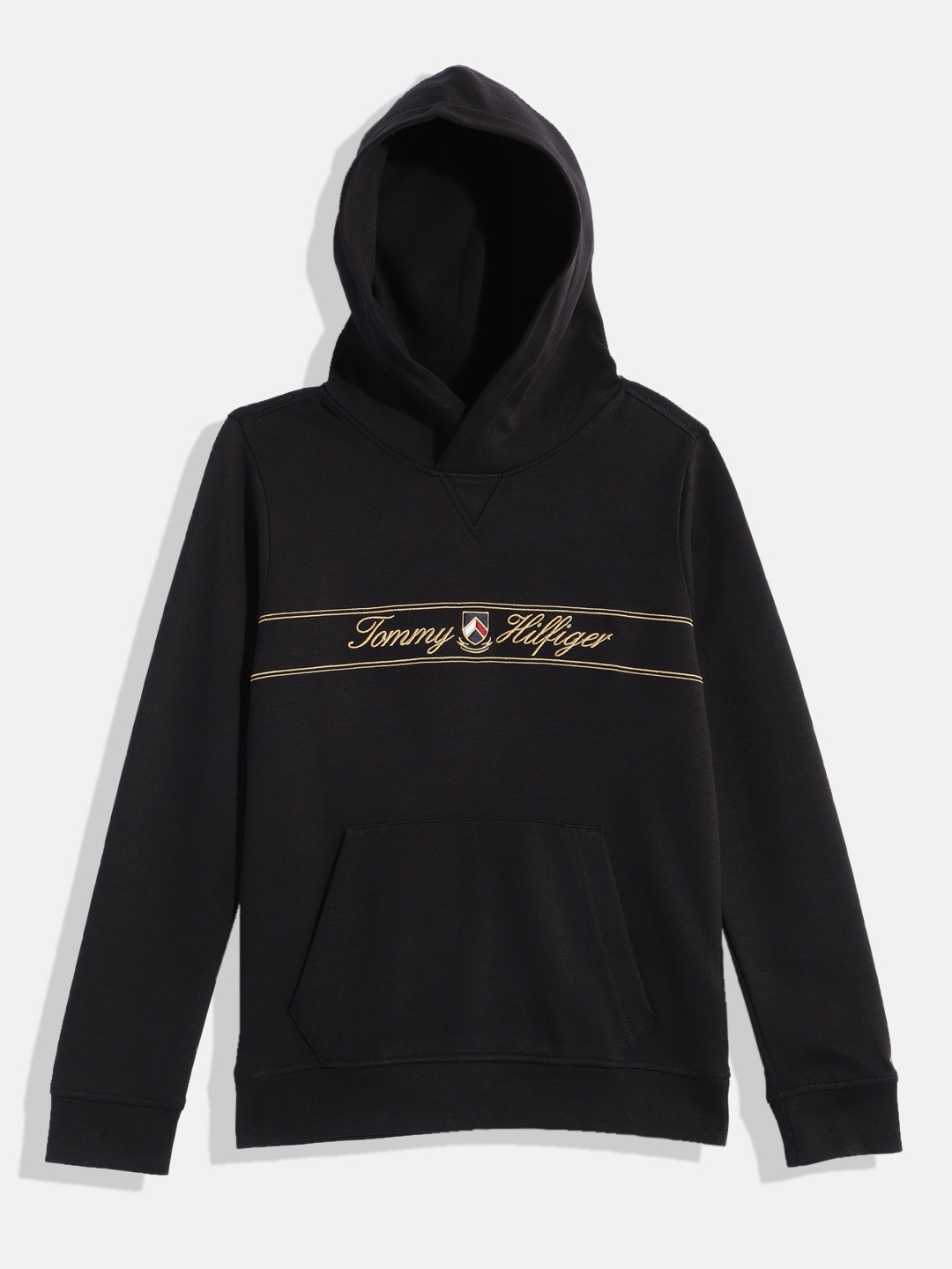 

Tommy Hilfiger Boys Brand Logo Embroidered Hooded Sweatshirt, Black