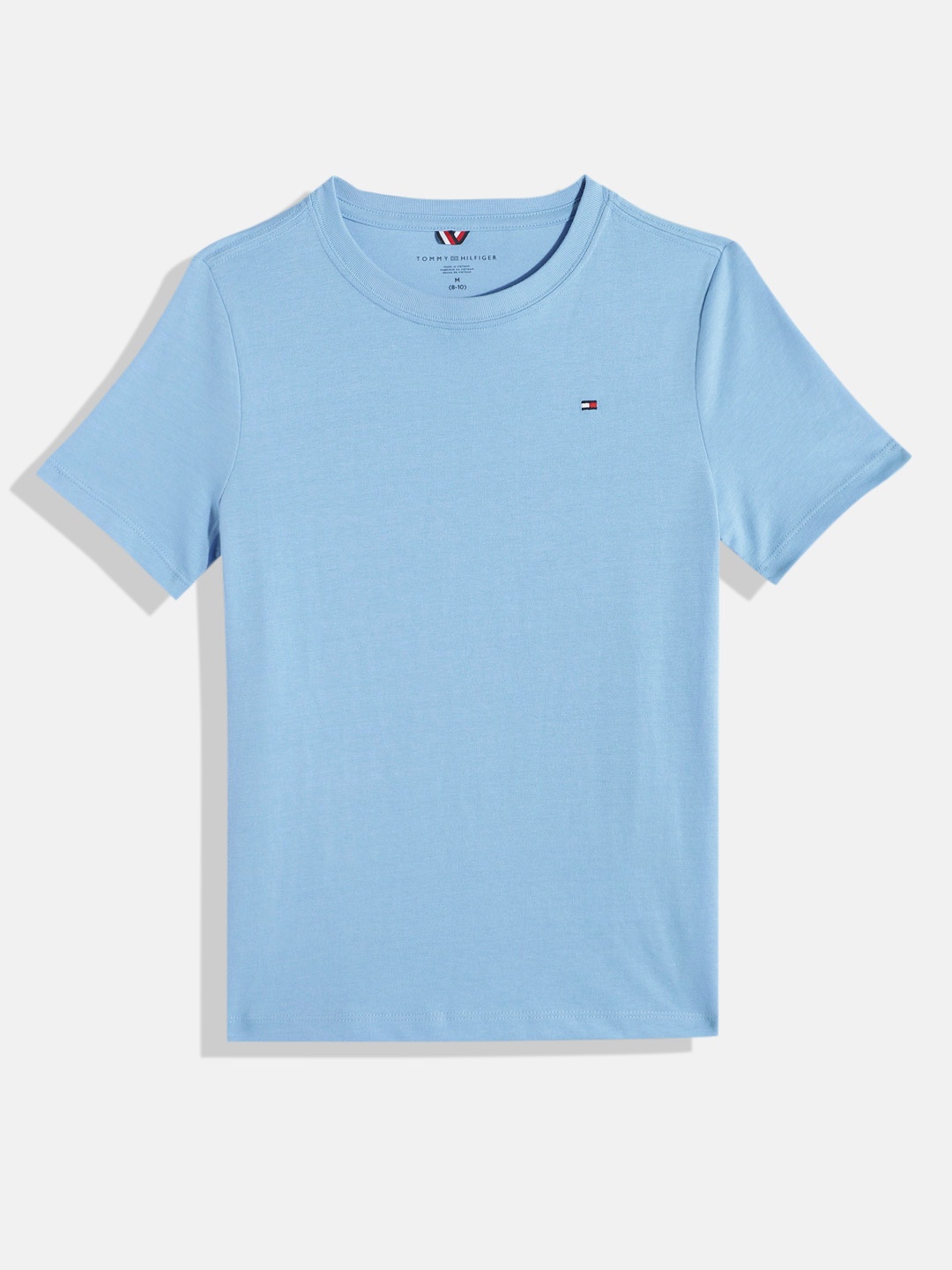 

Tommy Hilfiger Boys Solid Pure Cotton T-shirt, Blue