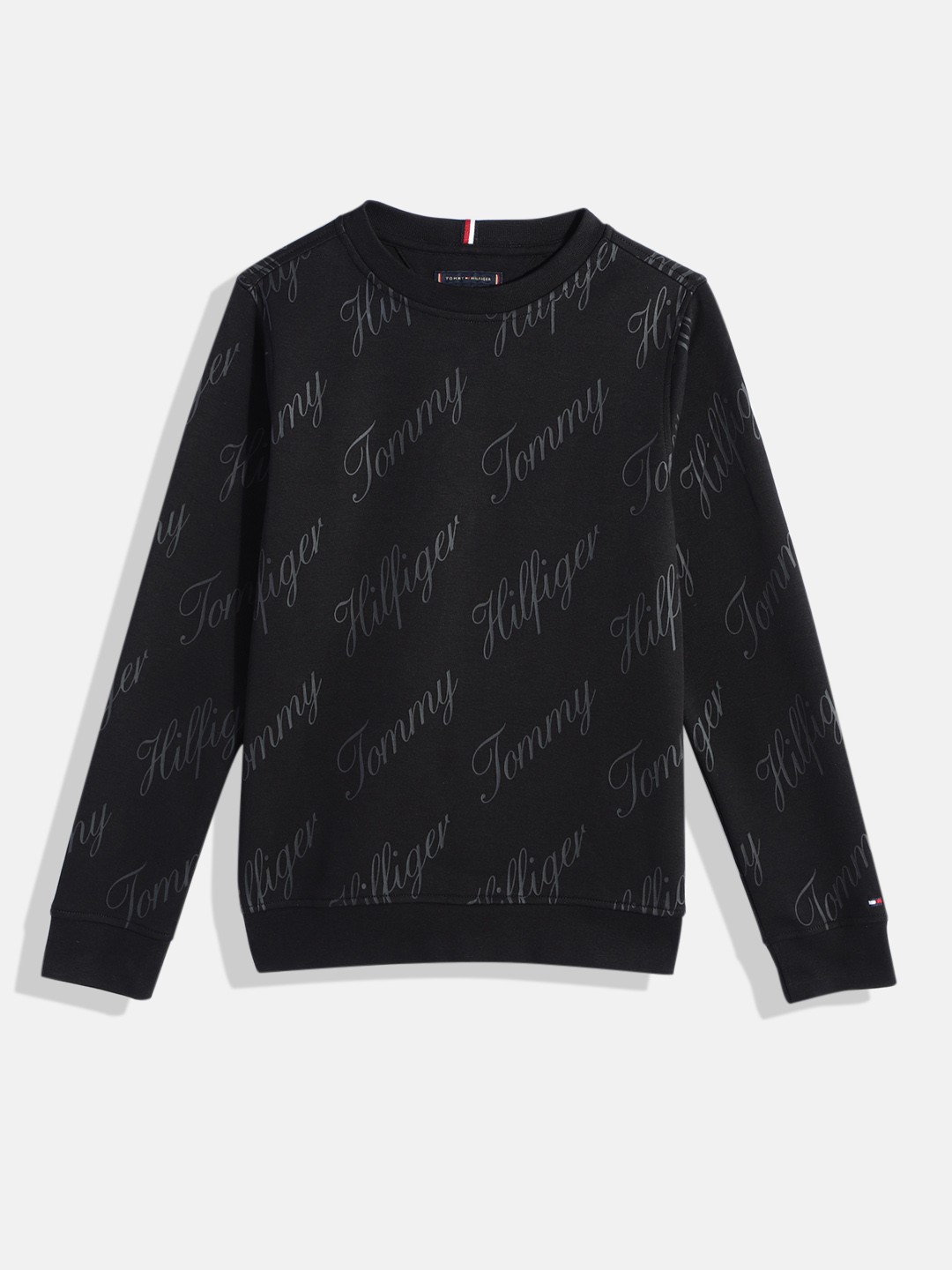 

Tommy Hilfiger Boys Brand Logo Printed Sweatshirt, Black