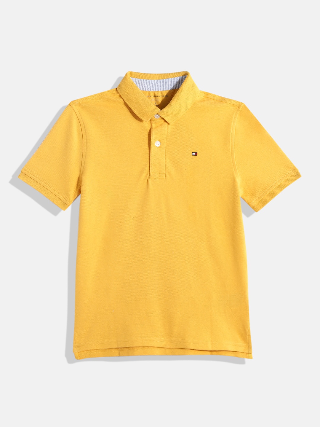 

Tommy Hilfiger Boys Solid Polo Collar T-shirt, Yellow