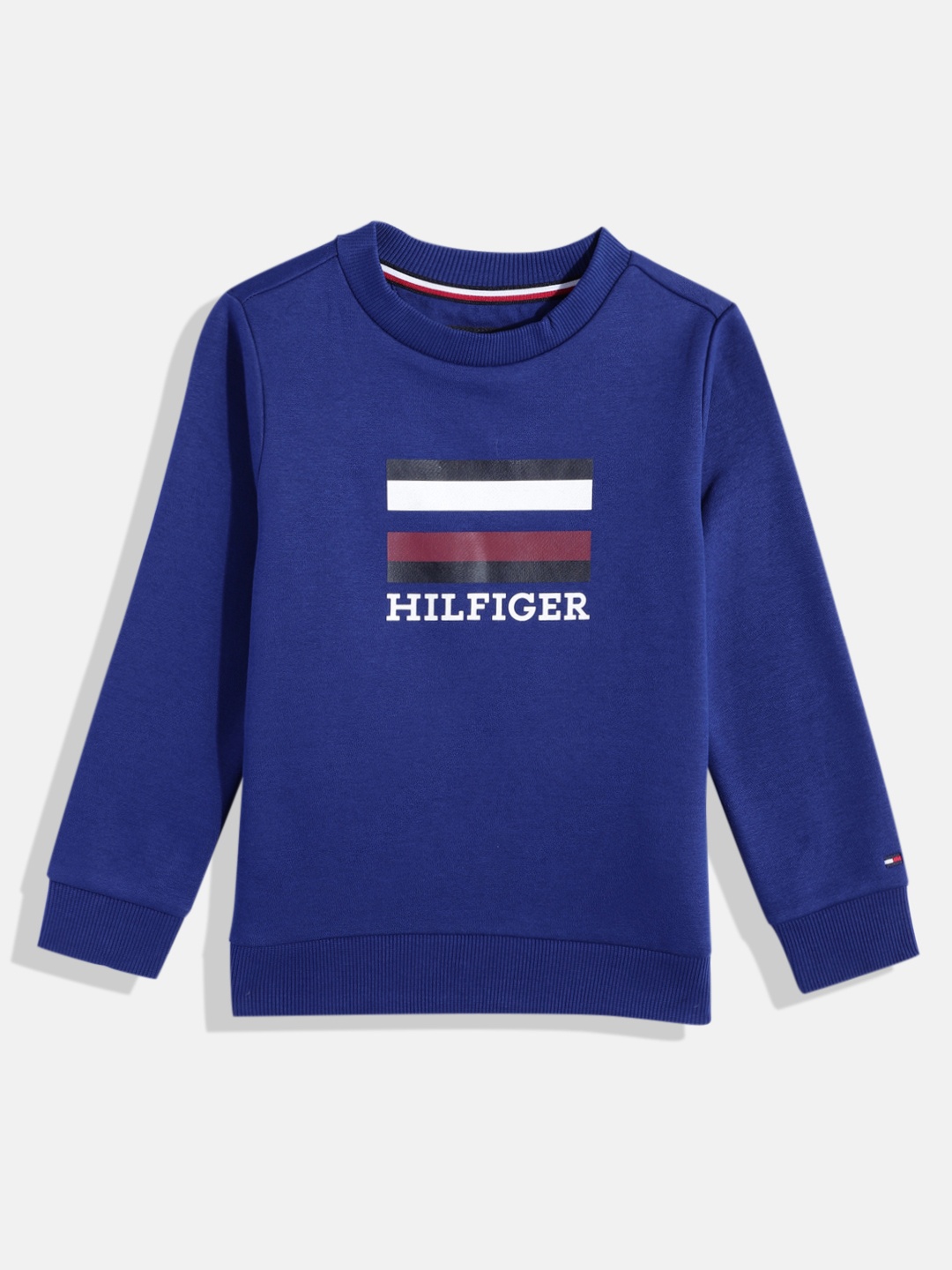 

Tommy Hilfiger Boys Brand Logo Print Knitted Sweatshirt, Blue