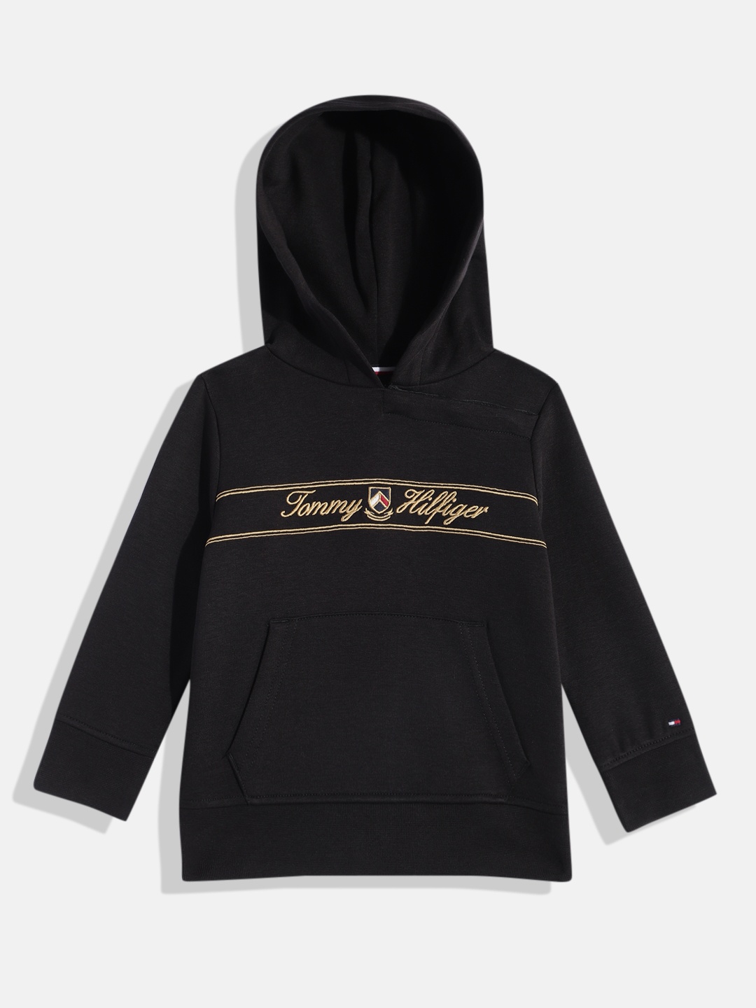 

Tommy Hilfiger Boys Brand Logo Embroidered Hooded Sweatshirt, Black
