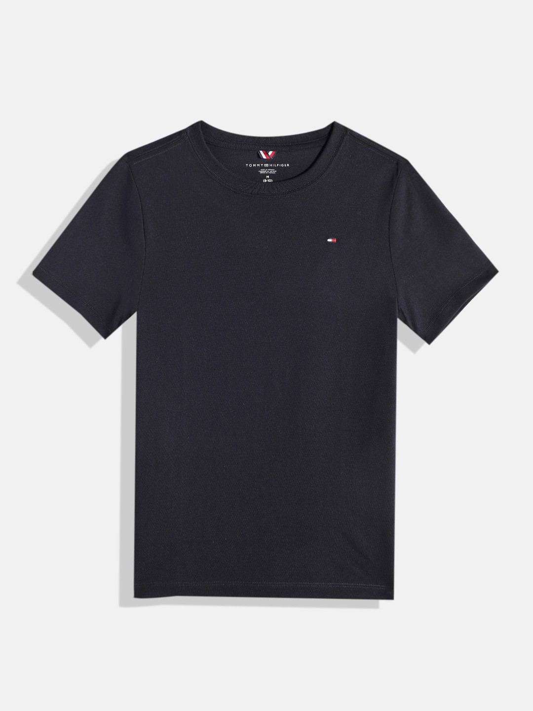 

Tommy Hilfiger Boys Solid Pure Cotton T-shirt, Navy blue
